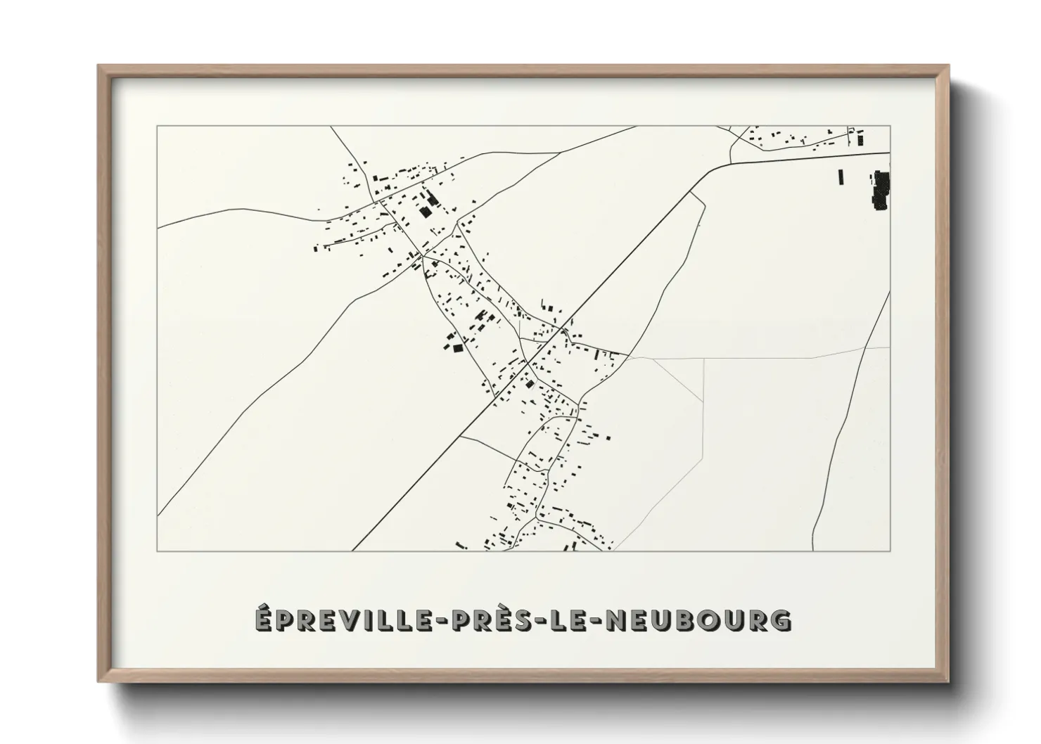 Une affiche de carte sur Épreville-près-le-Neubourg