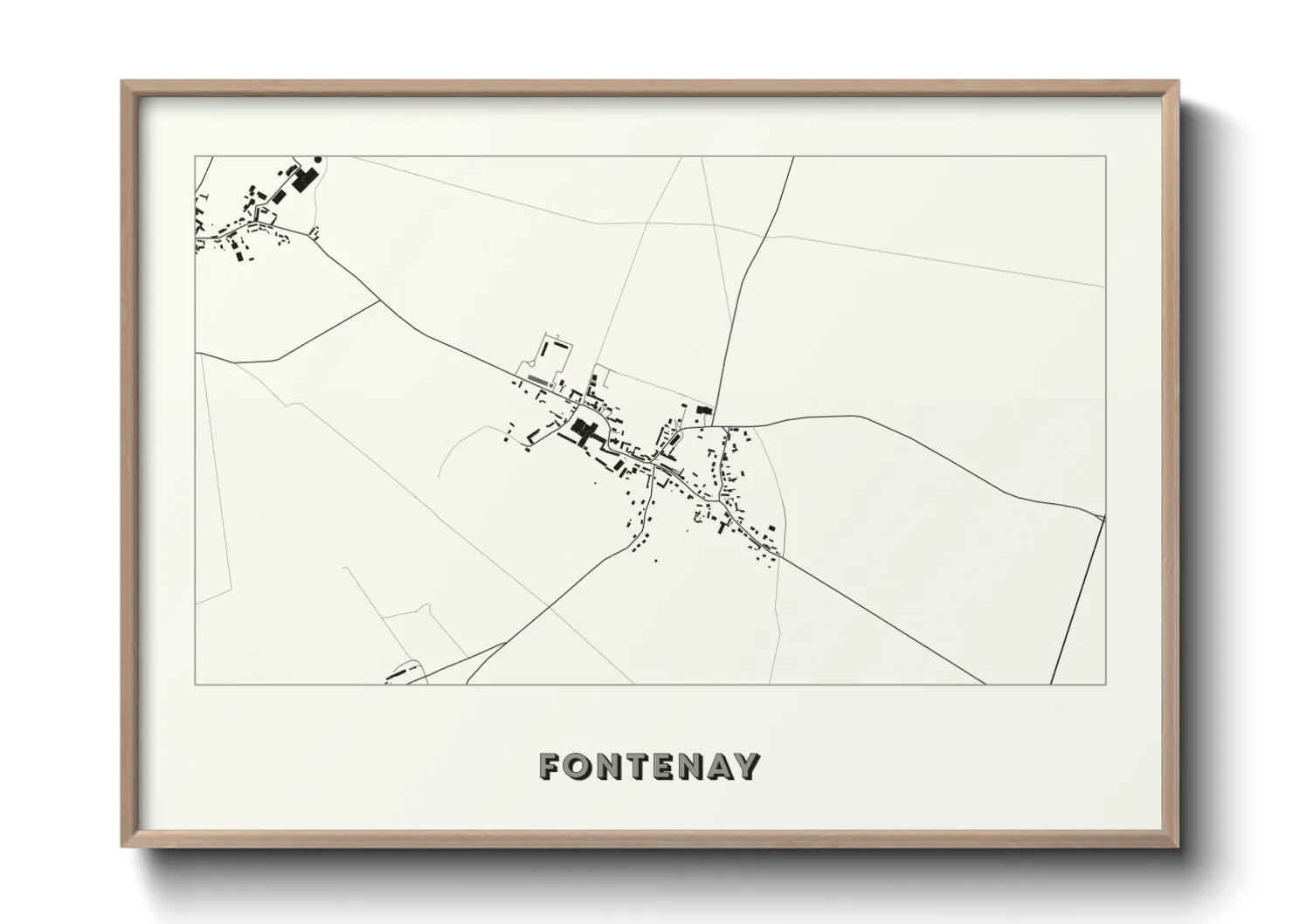 Une affiche de carte sur Fontenay