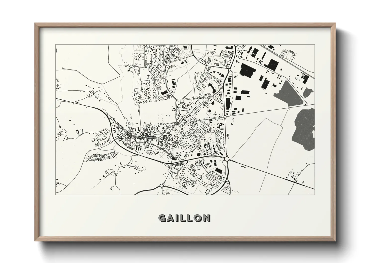 Une affiche de carte sur Gaillon