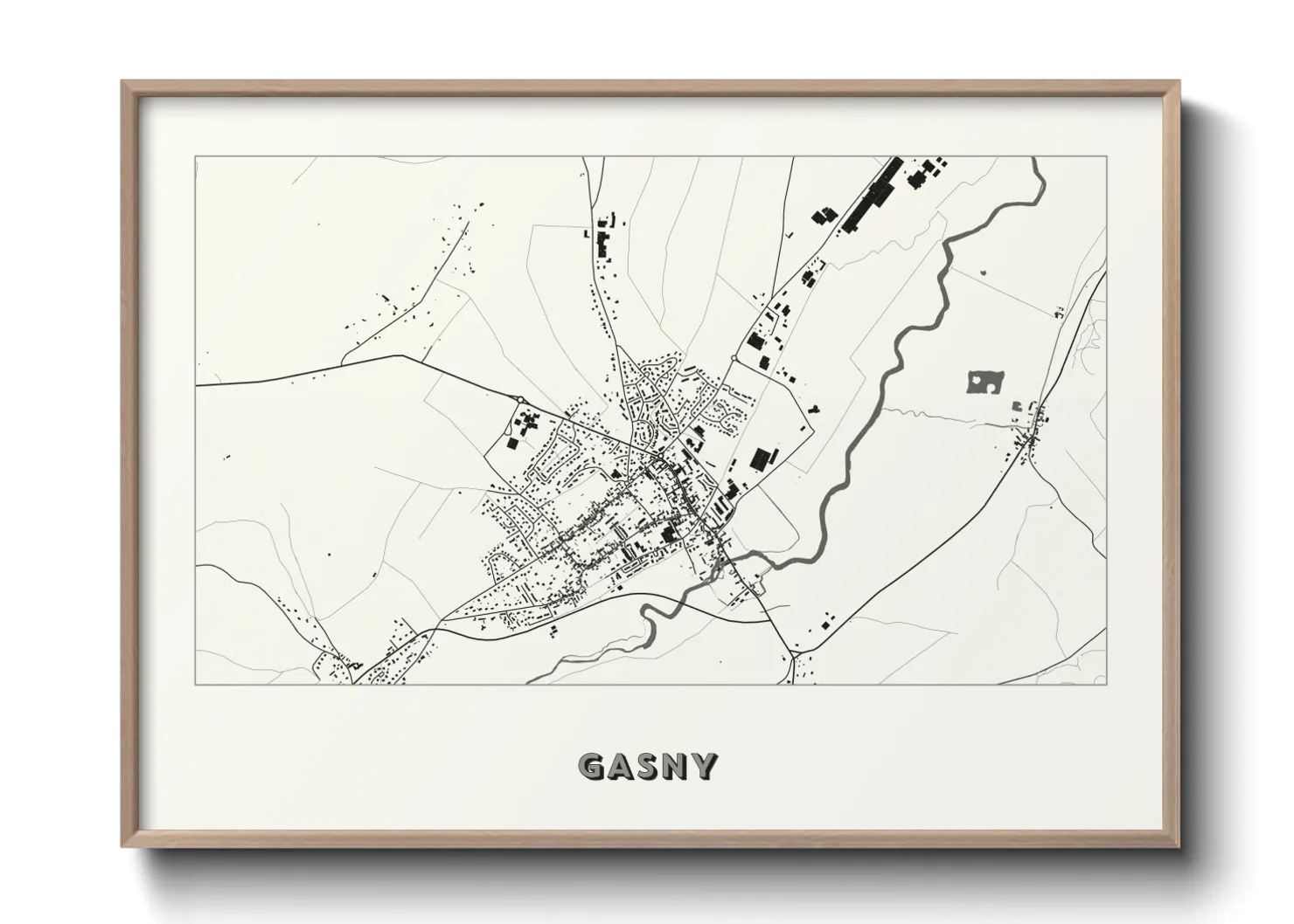 Une affiche de carte sur Gasny