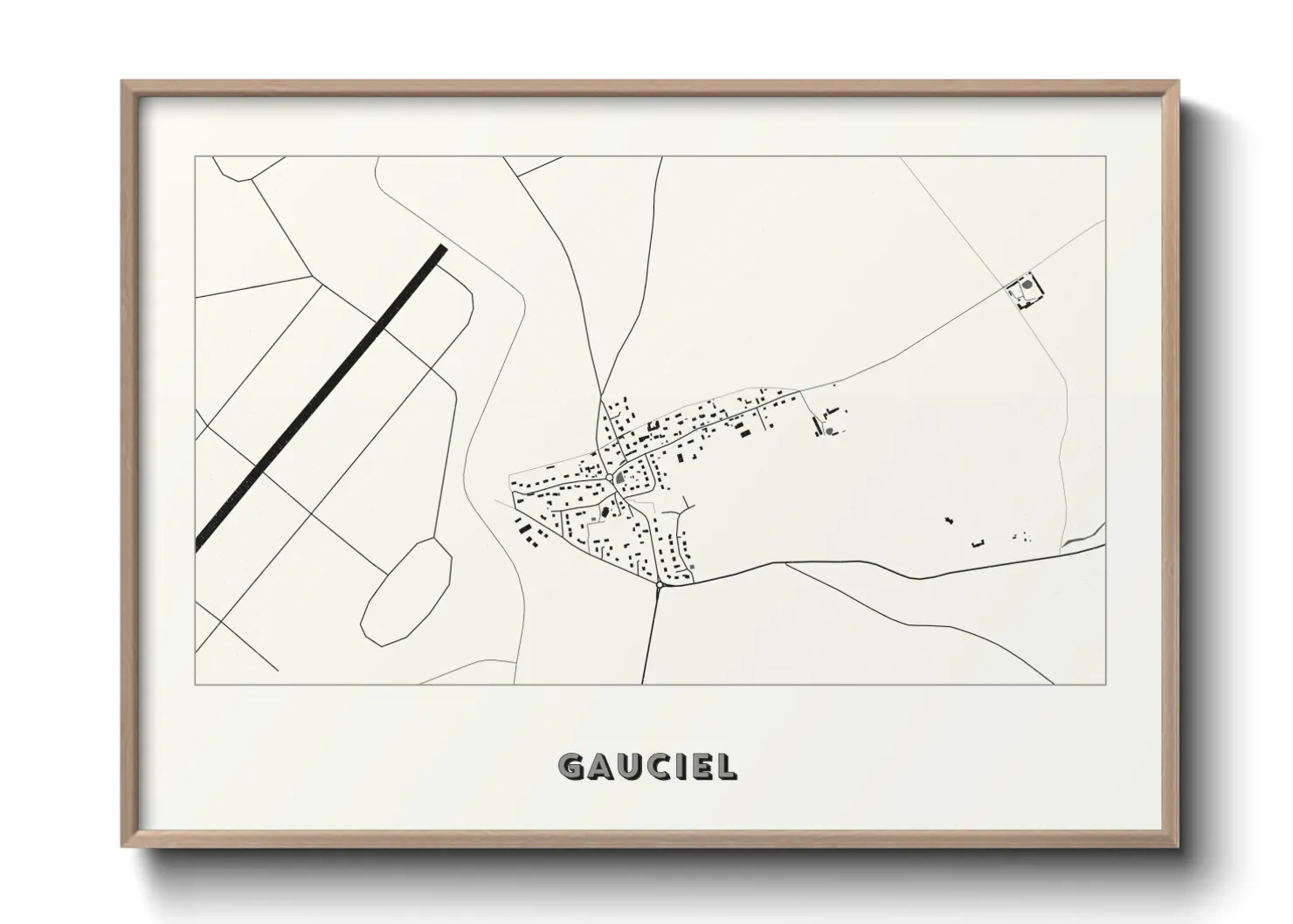 Une affiche de carte sur Gauciel