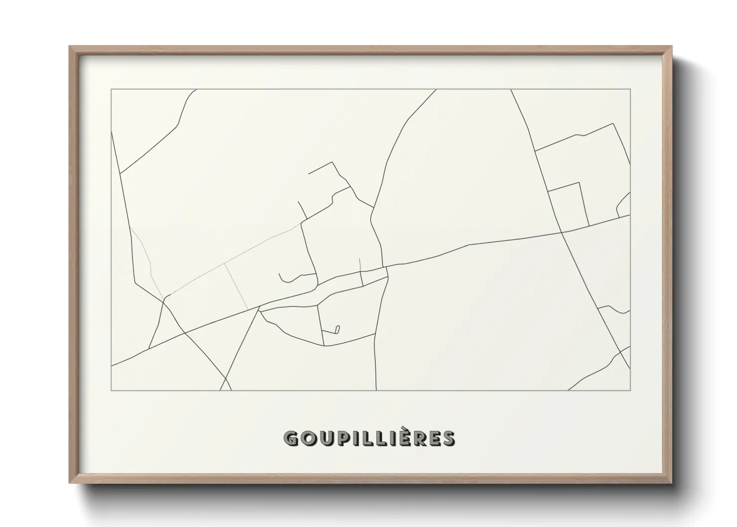 Une affiche de carte sur Goupillières
