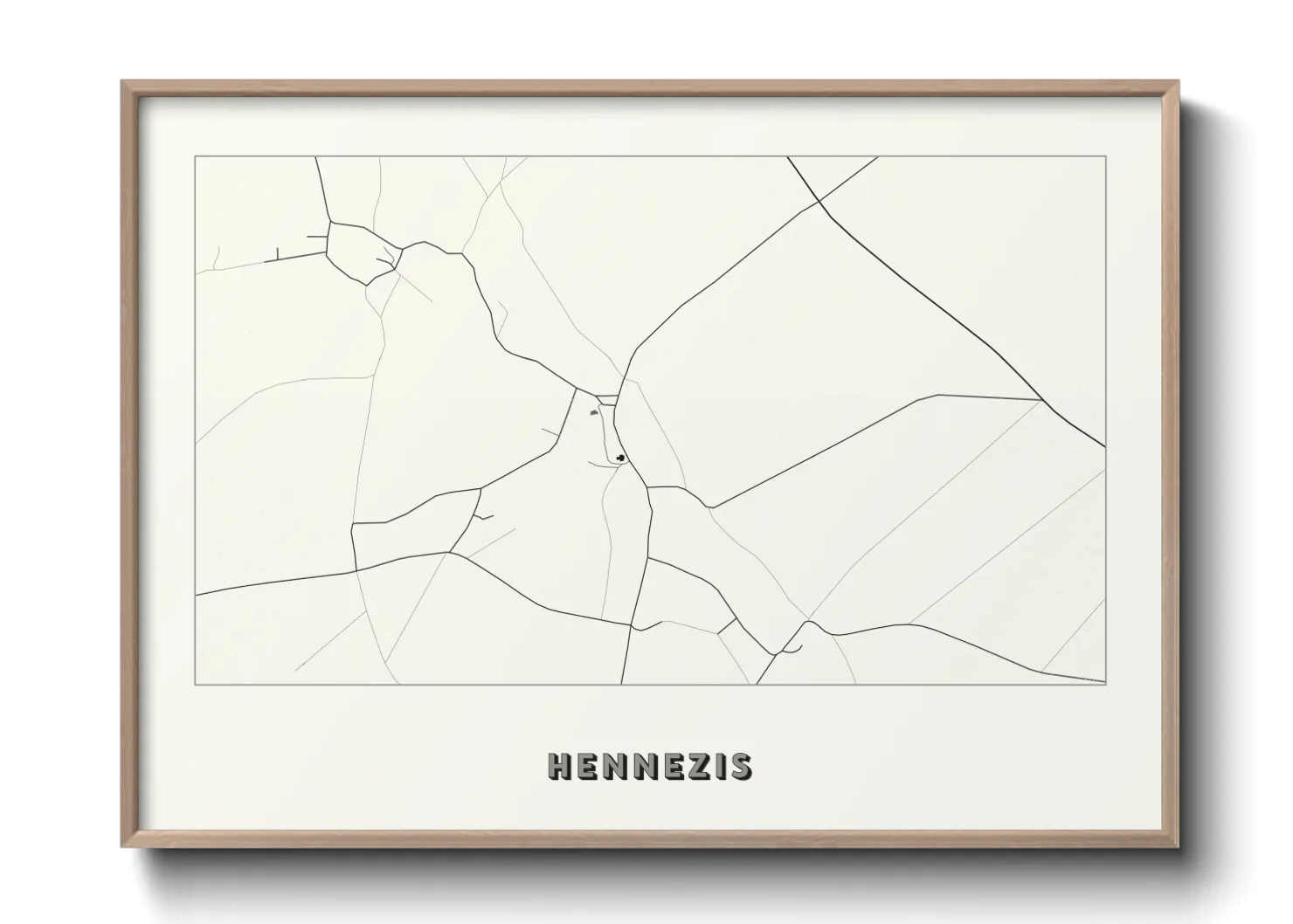 Une affiche de carte sur Hennezis