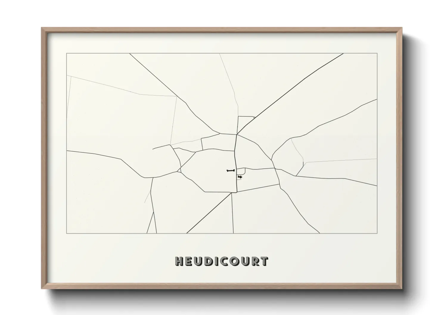 Une affiche de carte sur Heudicourt