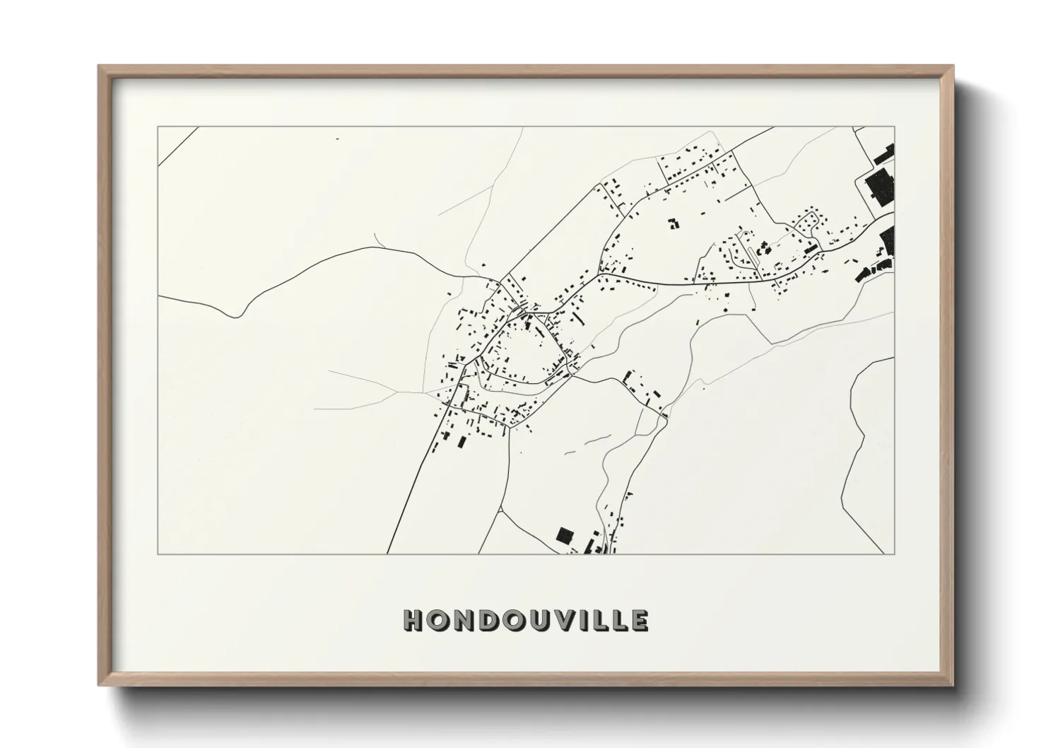 Une affiche de carte sur Hondouville