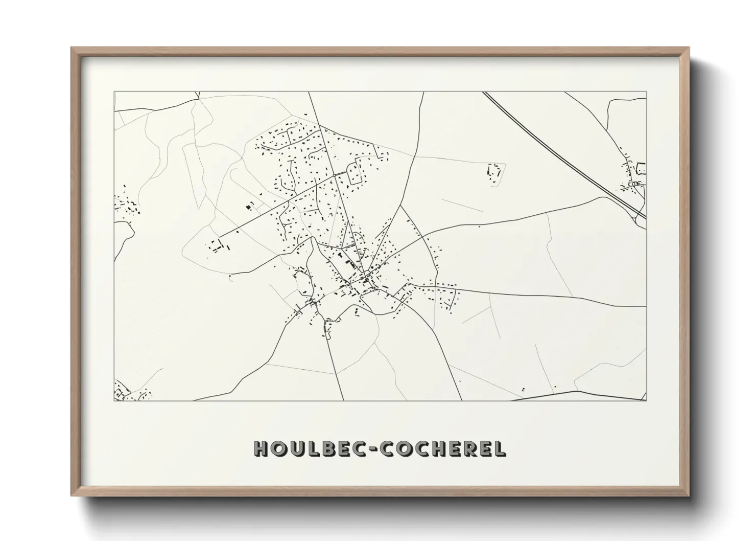 Une affiche de carte sur Houlbec-Cocherel