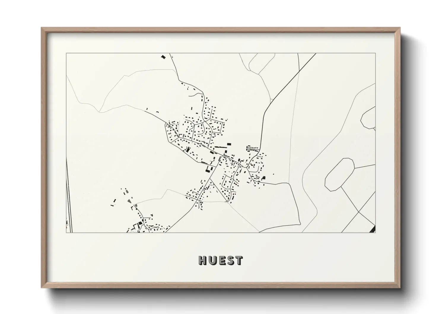 Une affiche de carte sur Huest