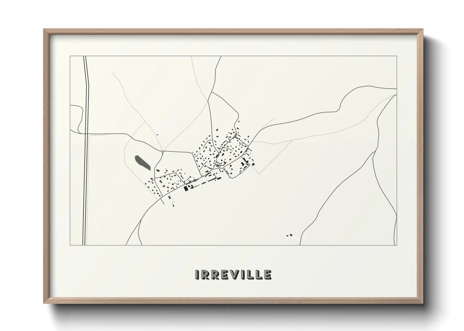 Une affiche de carte sur Irreville