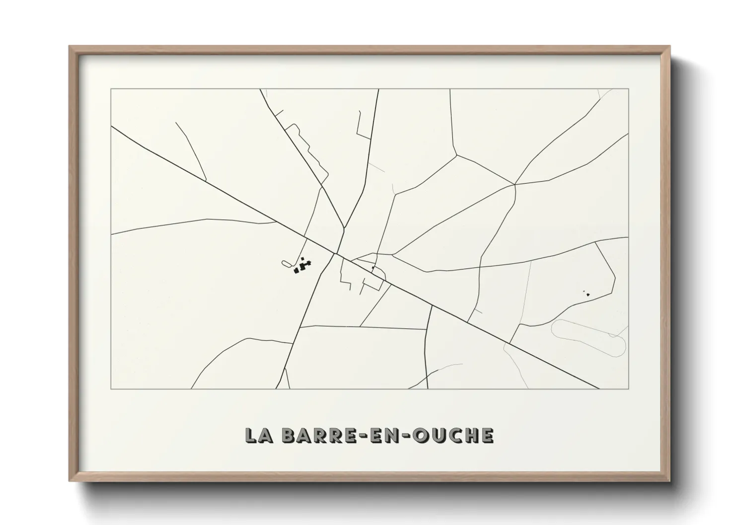 Une affiche de carte sur La Barre-en-Ouche