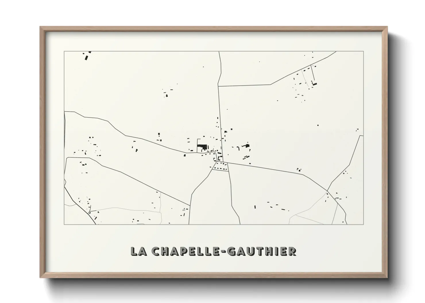 Une affiche de carte sur La Chapelle-Gauthier