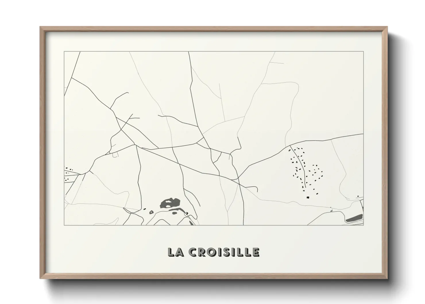 Une affiche de carte sur La Croisille