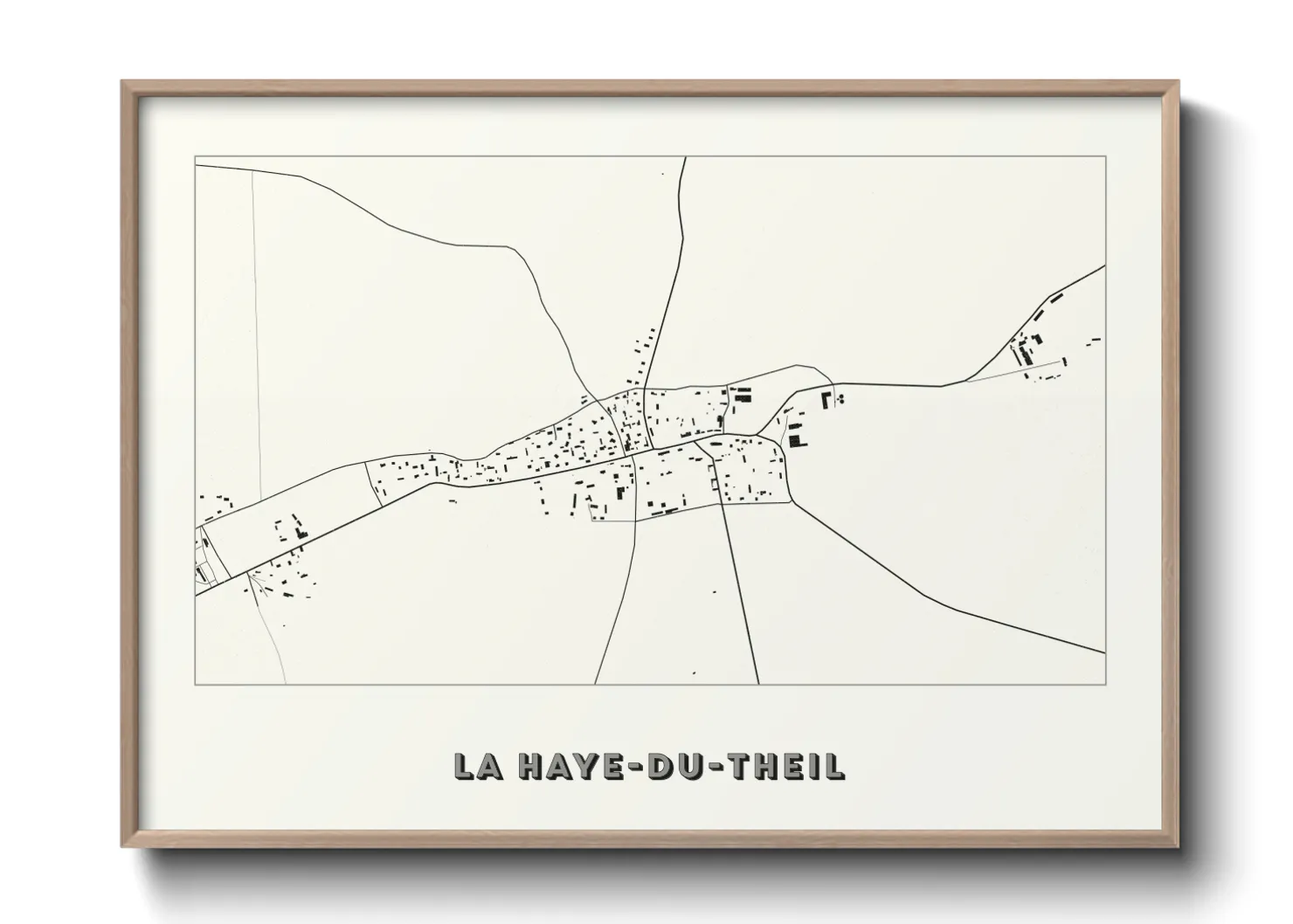 Une affiche de carte sur La Haye-du-Theil