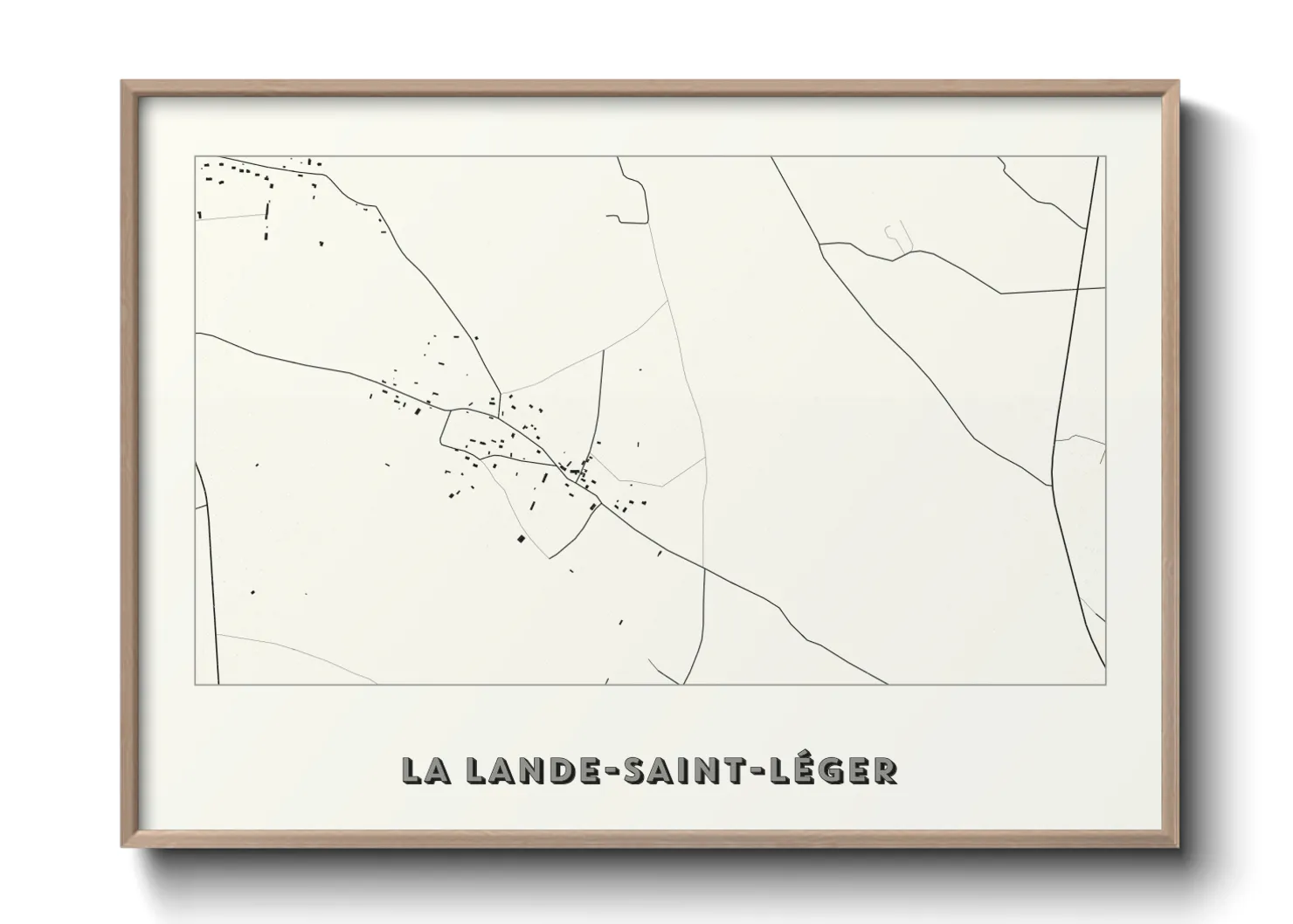 Une affiche de carte sur La Lande-Saint-Léger