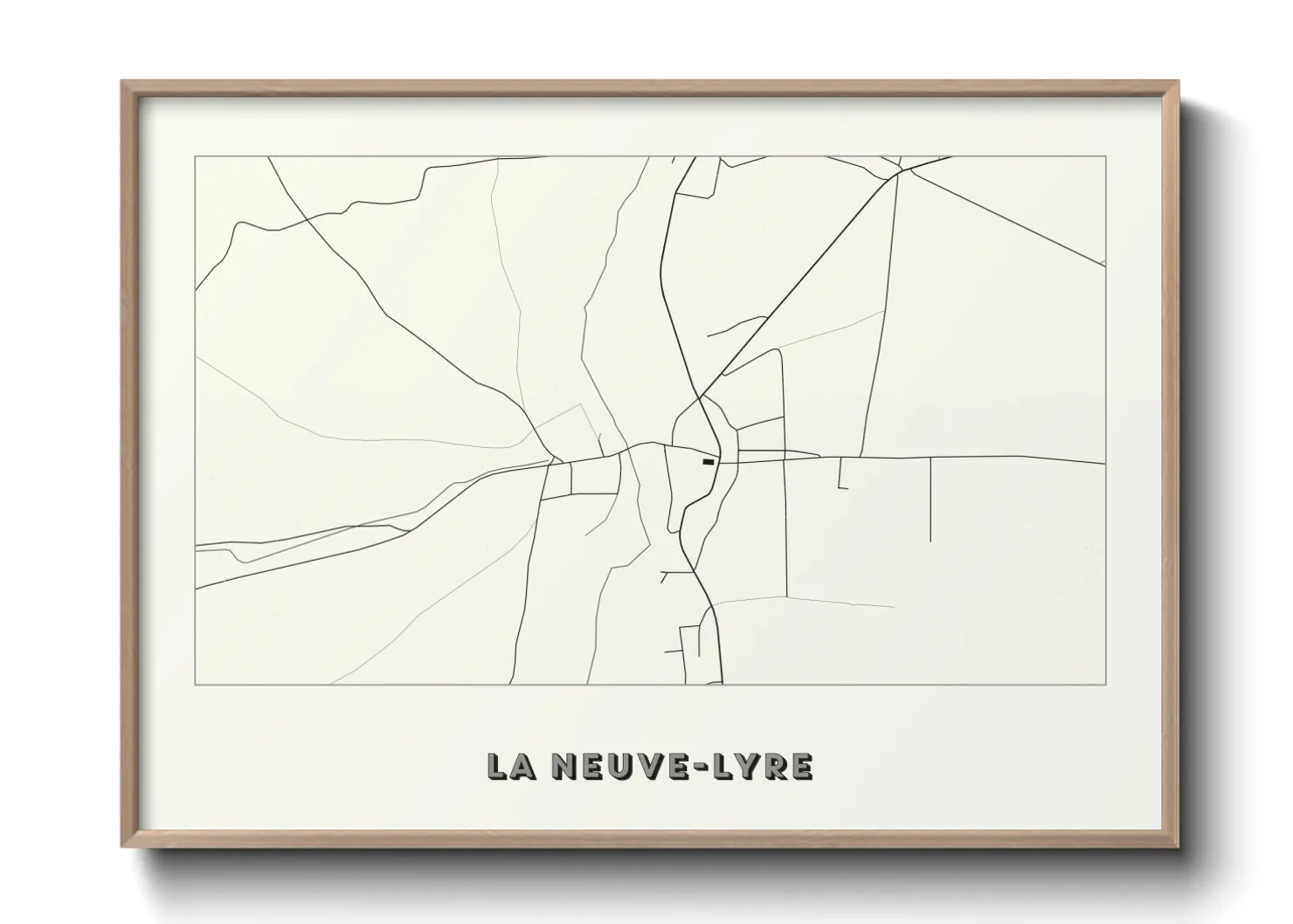 Une affiche de carte sur La Neuve-Lyre