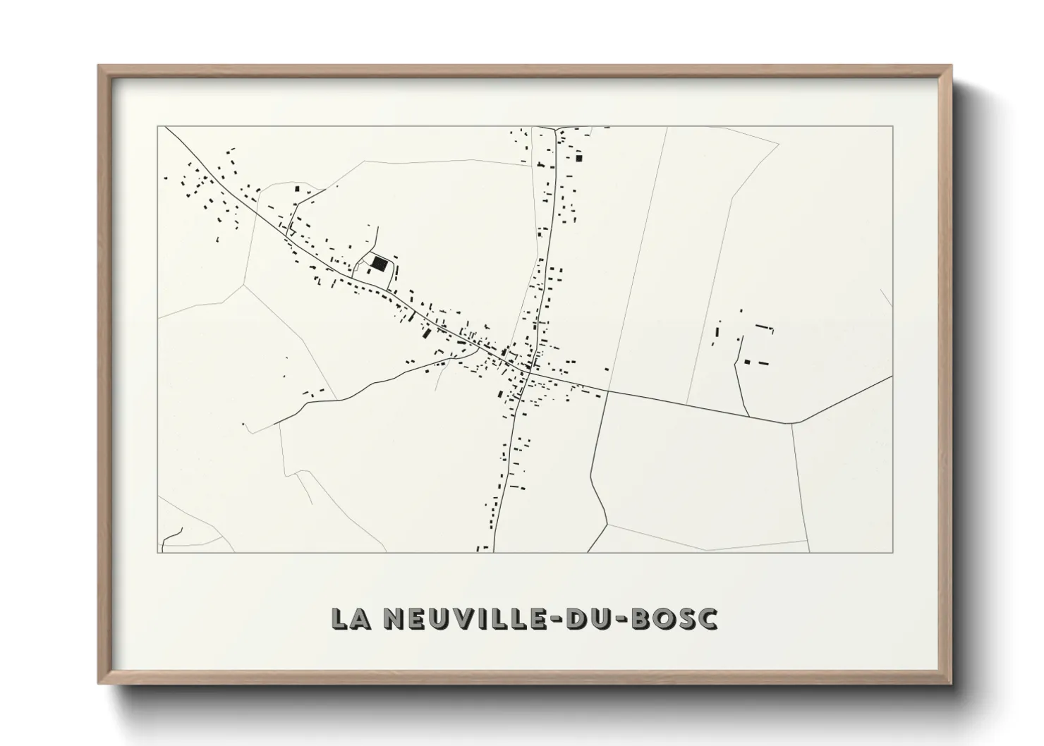 Une affiche de carte sur La Neuville-du-Bosc