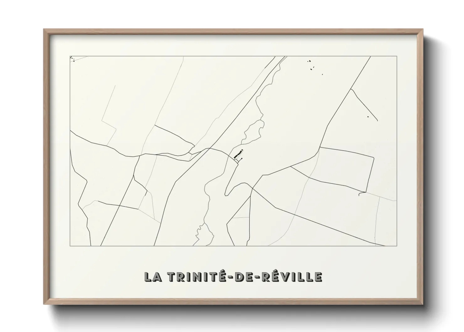 Une affiche de carte sur La Trinité-de-Réville