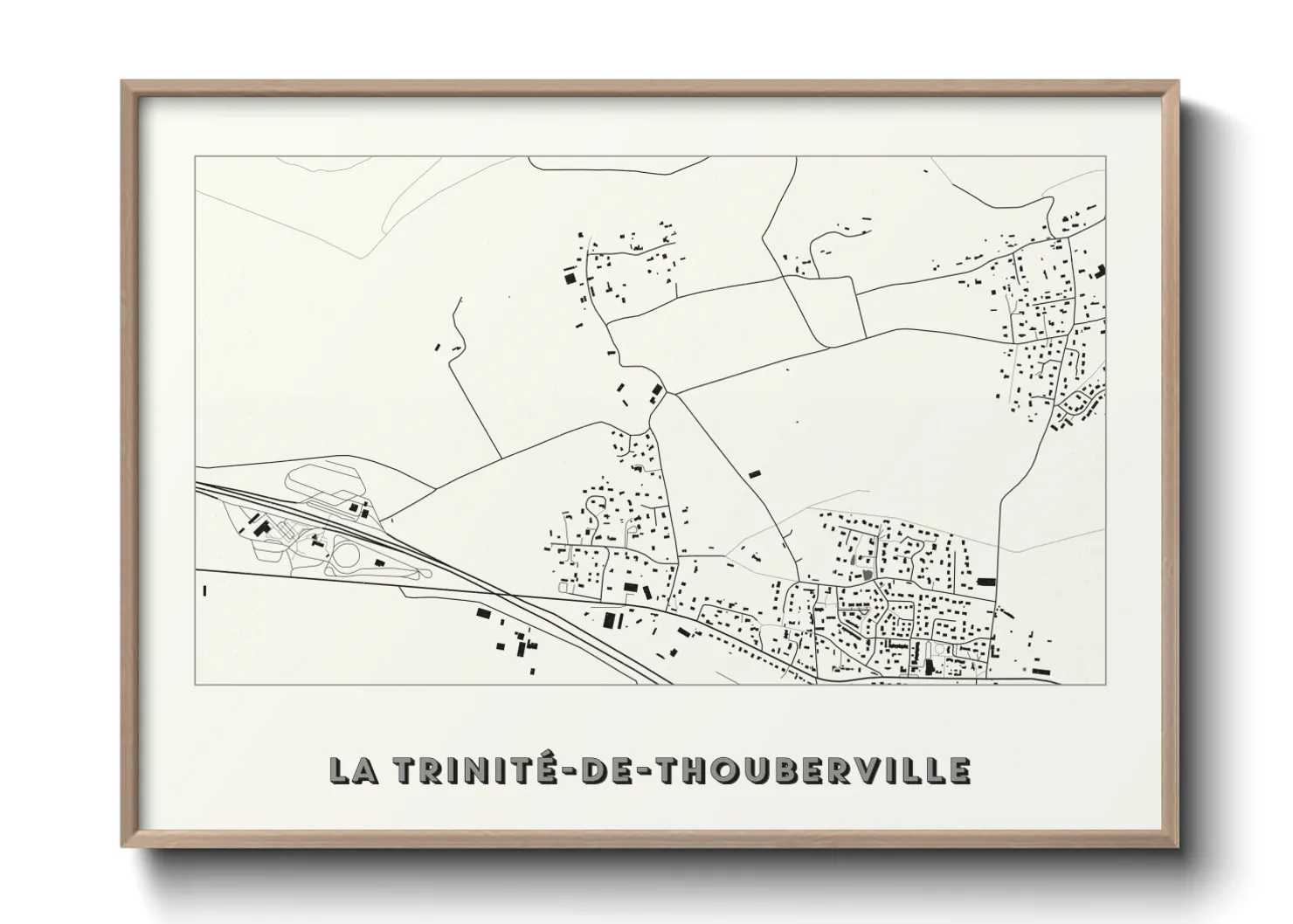 Une affiche de carte sur La Trinité-de-Thouberville
