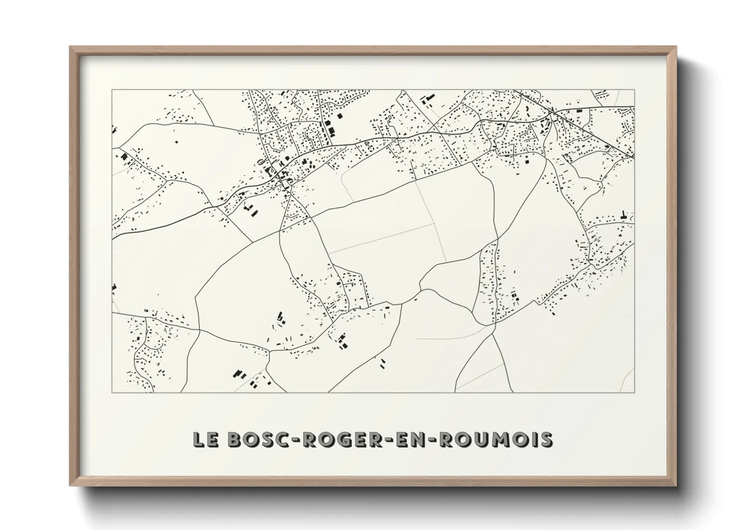 Une affiche de carte sur Le Bosc-Roger-en-Roumois