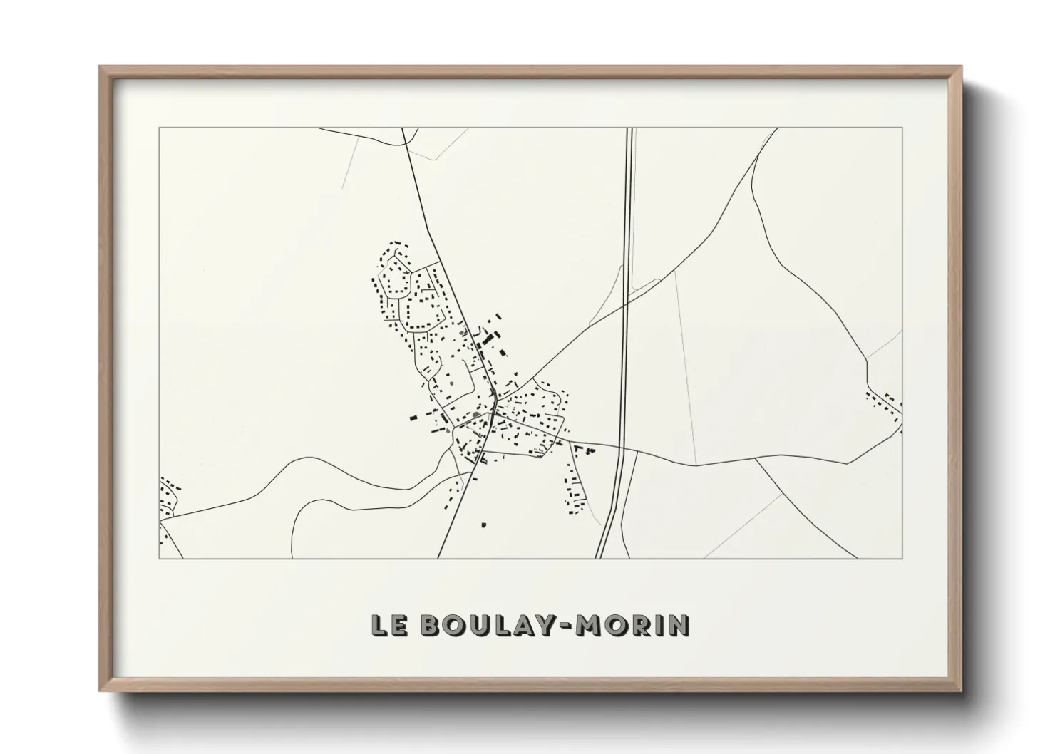 Une affiche de carte sur Le Boulay-Morin