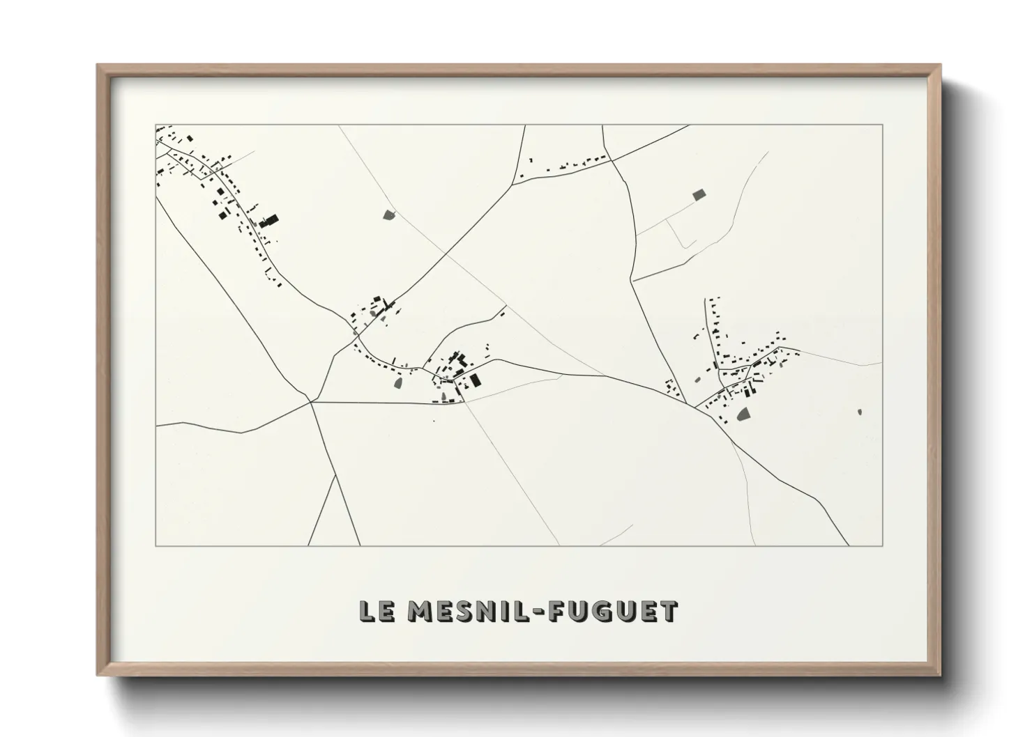 Une affiche de carte sur Le Mesnil-Fuguet