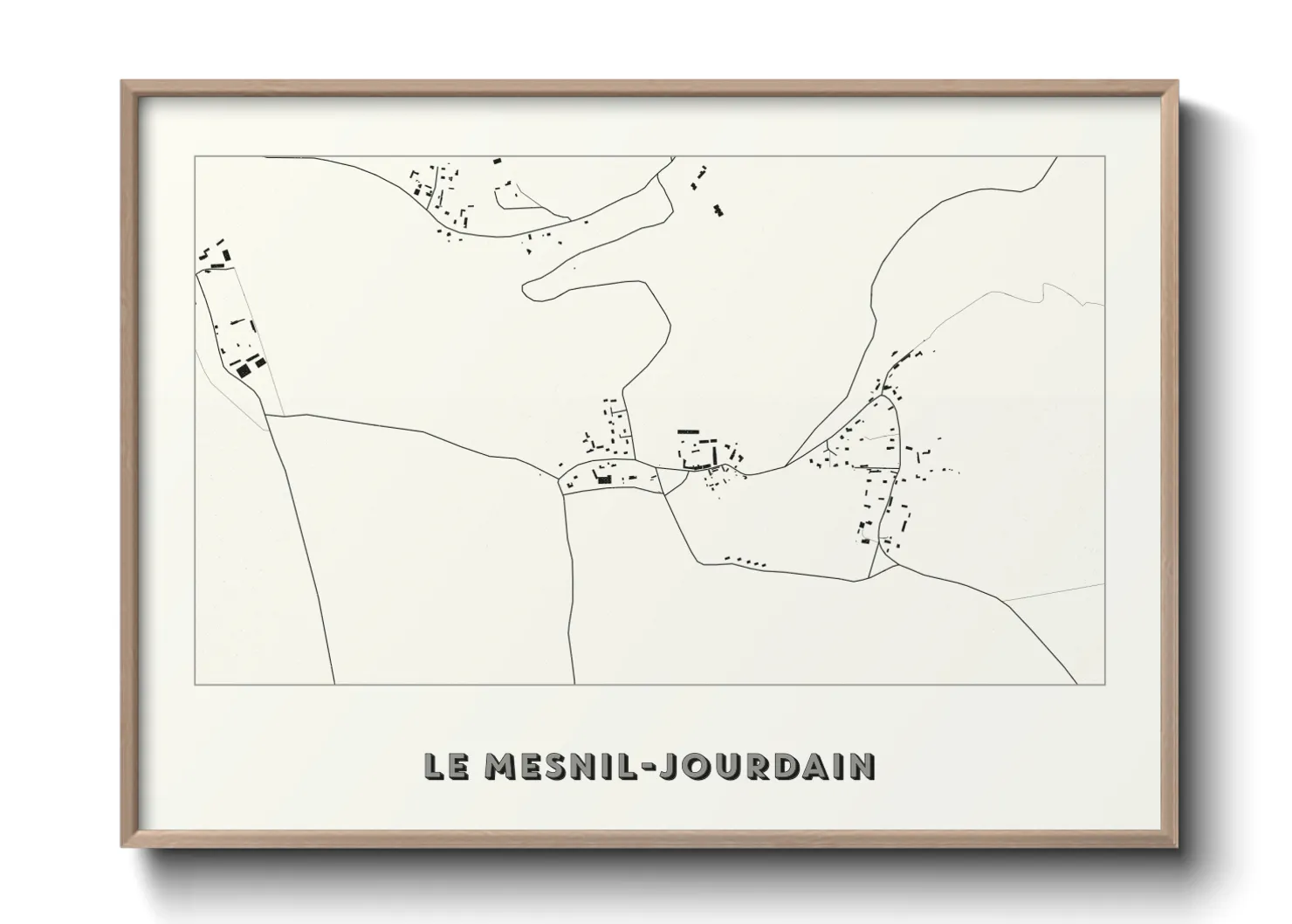 Une affiche de carte sur Le Mesnil-Jourdain