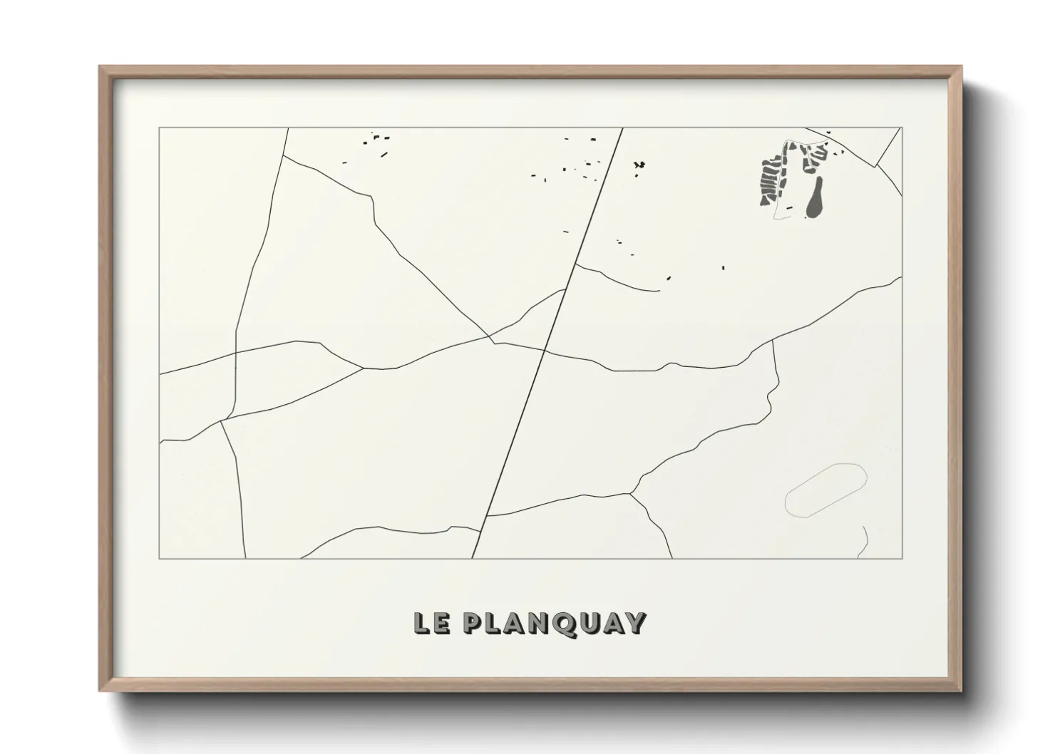 Une affiche de carte sur Le Planquay