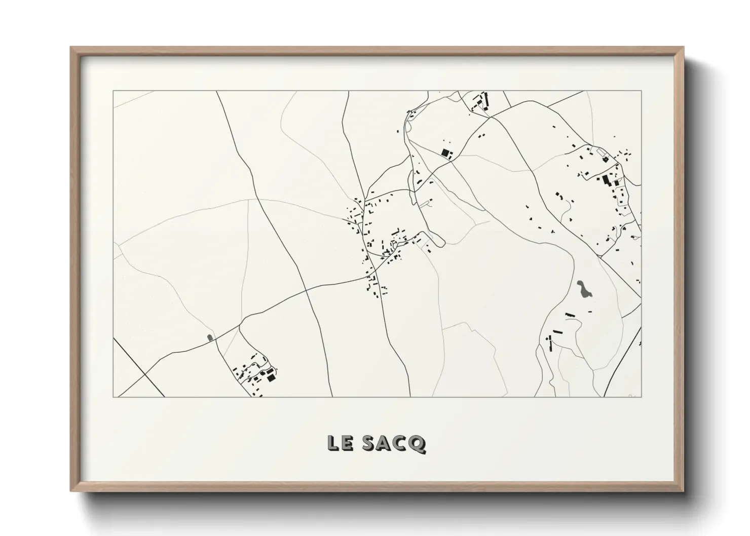 Une affiche de carte sur Le Sacq