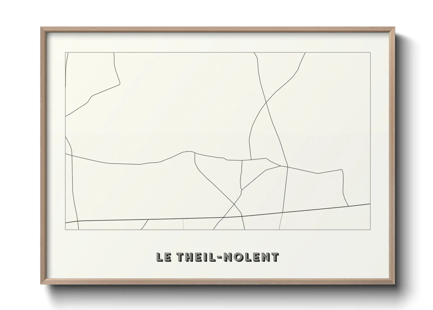 Une affiche de carte sur Le Theil-Nolent