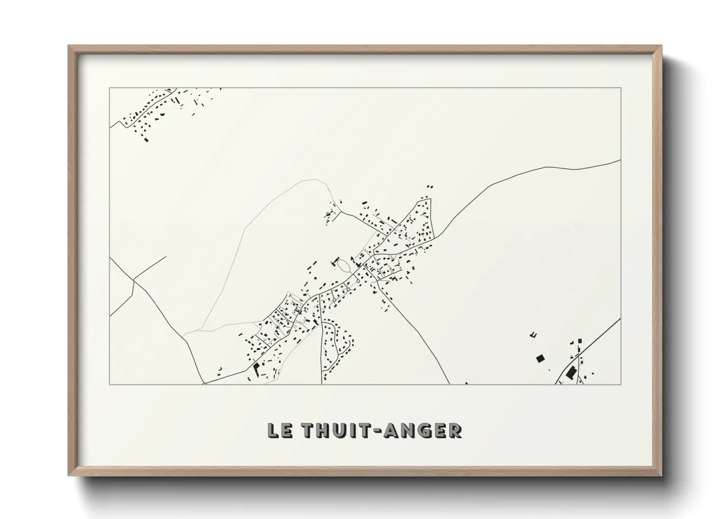 Une affiche de carte sur Le Thuit-Anger