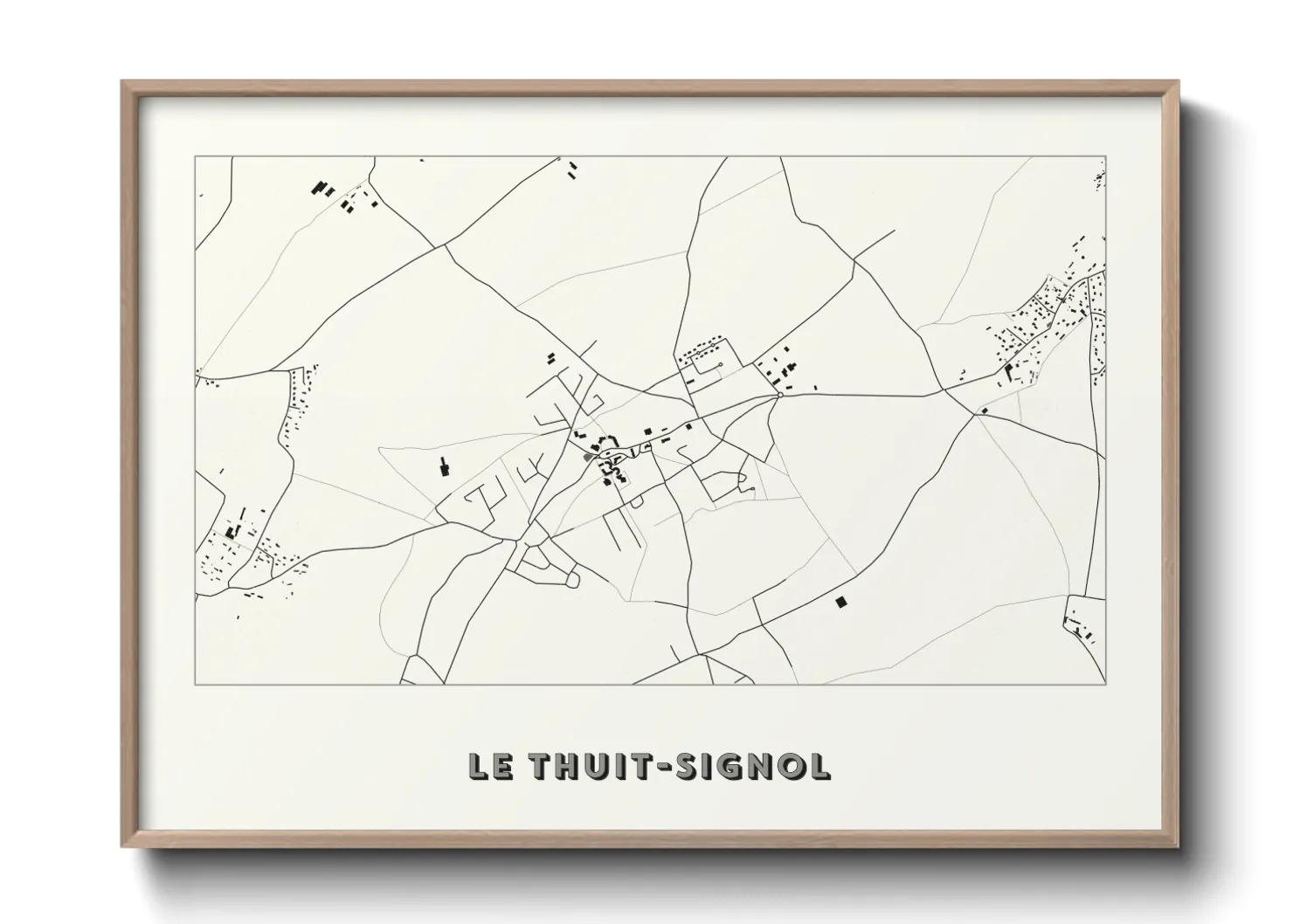 Une affiche de carte sur Le Thuit-Signol