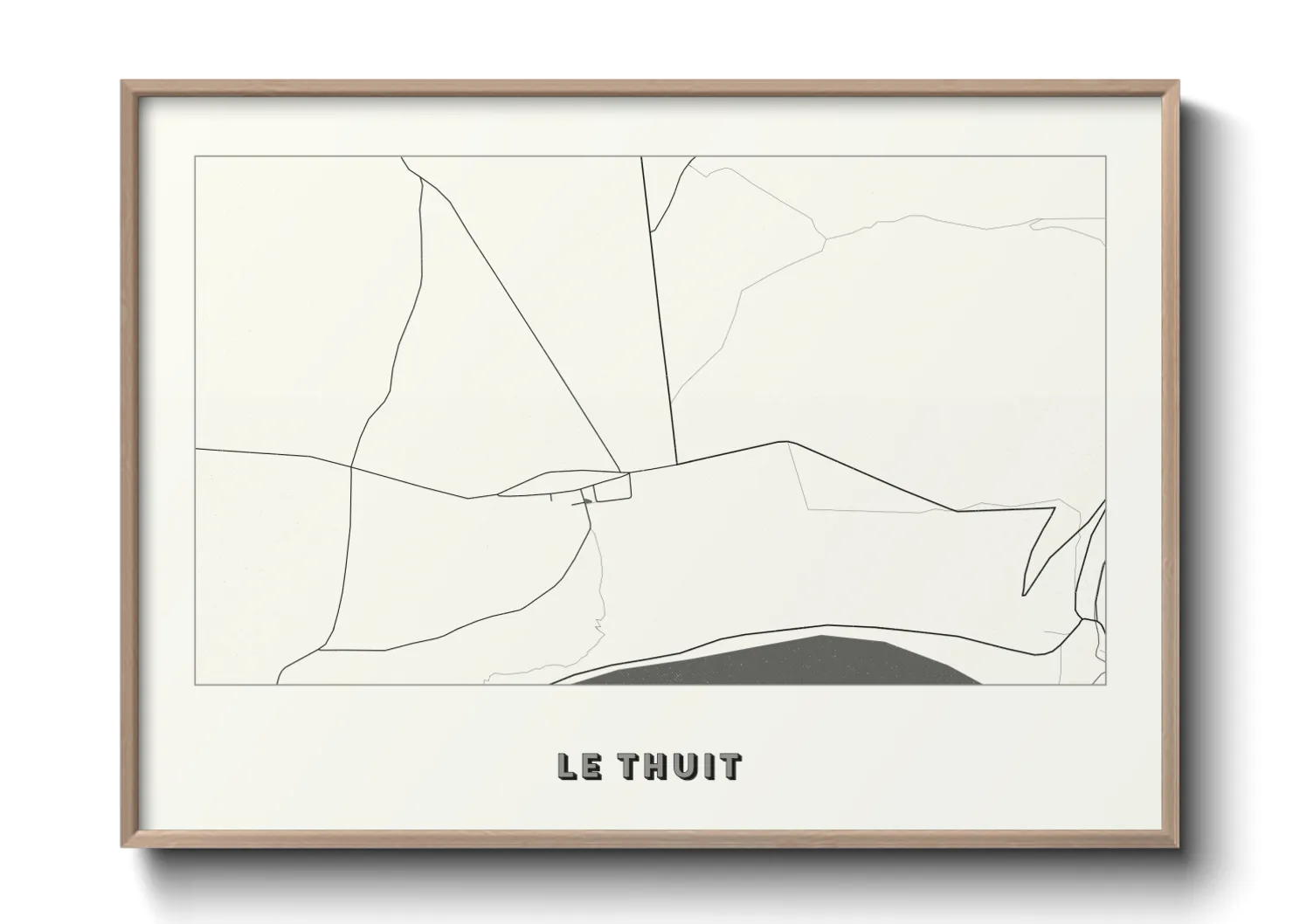 Une affiche de carte sur Le Thuit