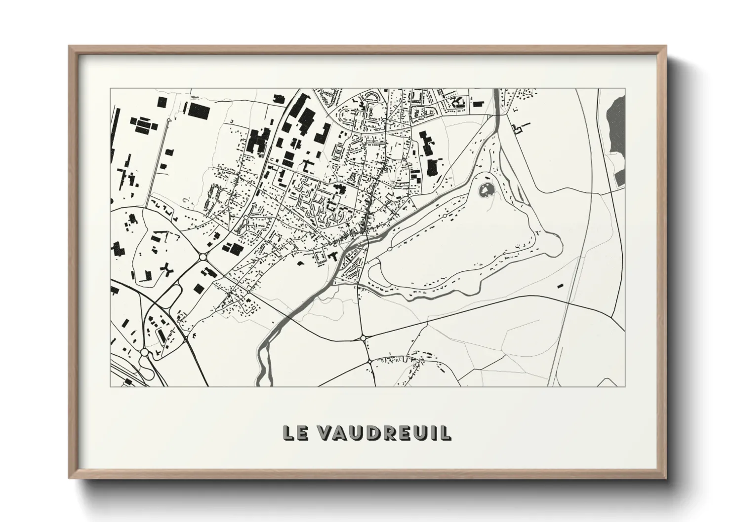 Une affiche de carte sur Le Vaudreuil