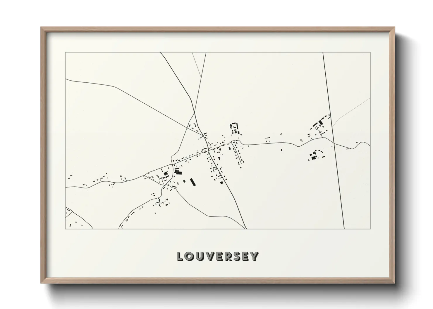 Une affiche de carte sur Louversey