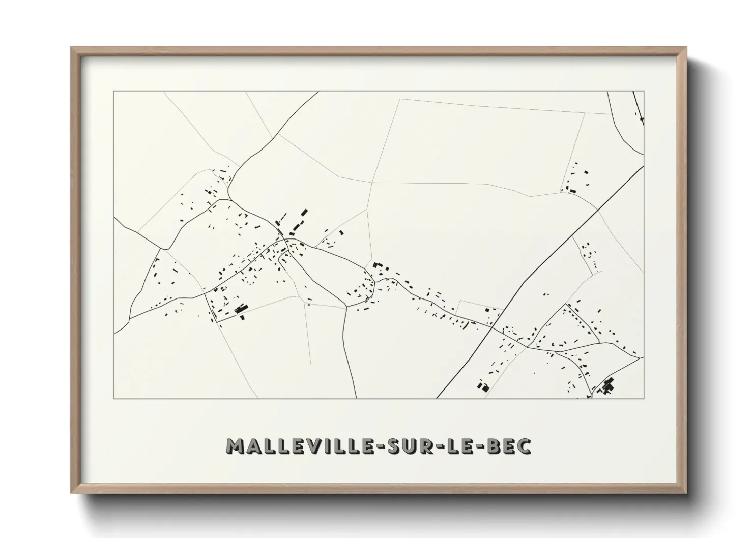 Une affiche de carte sur Malleville-sur-le-Bec