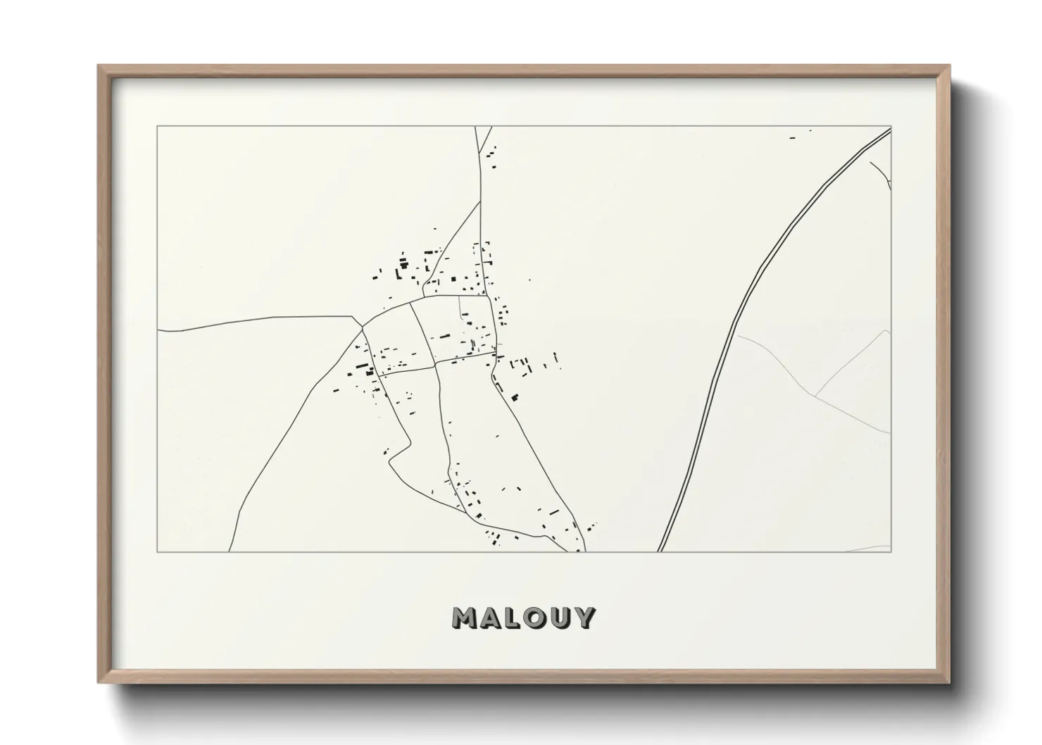 Une affiche de carte sur Malouy