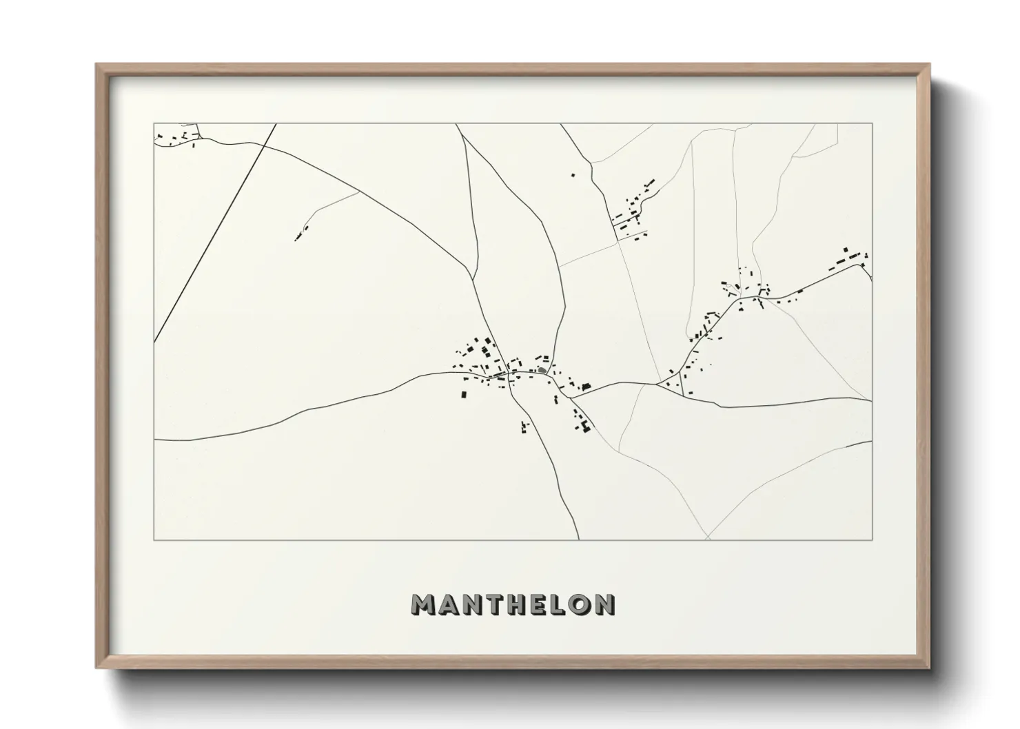Une affiche de carte sur Manthelon