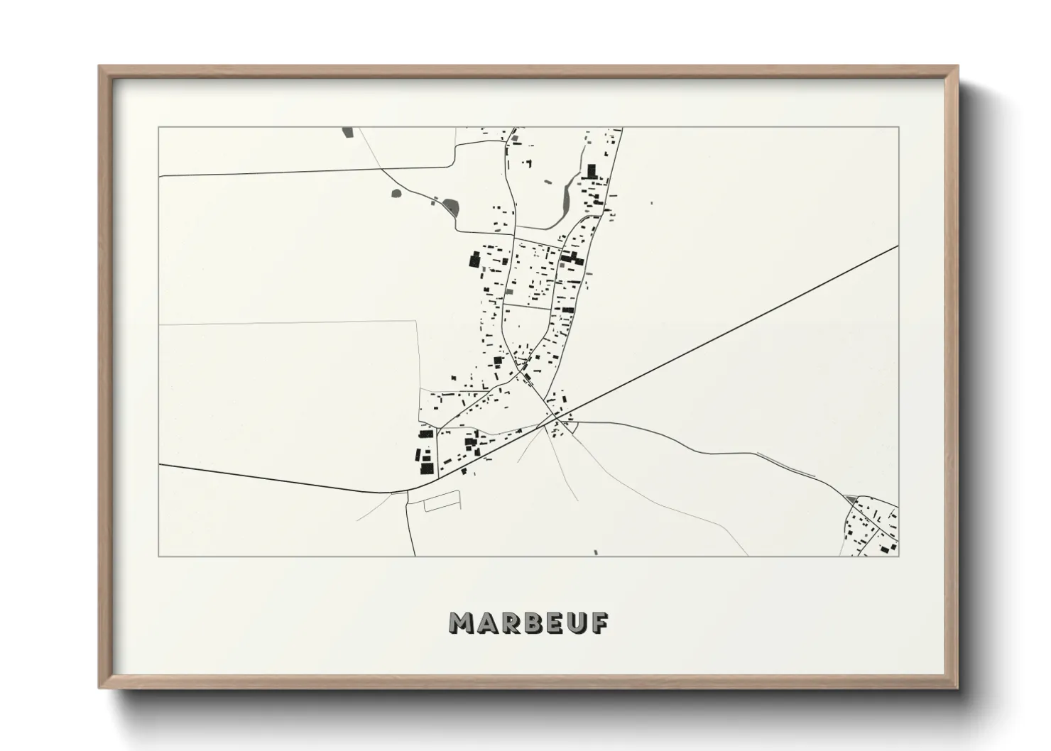 Une affiche de carte sur Marbeuf