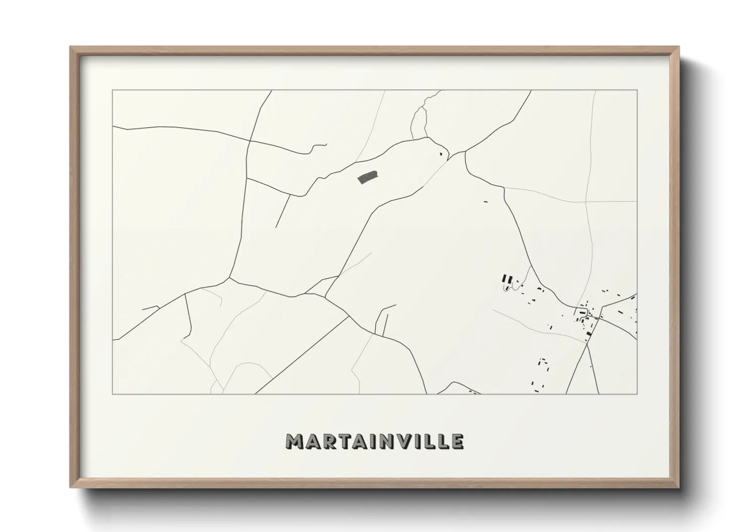 Une affiche de carte sur Martainville