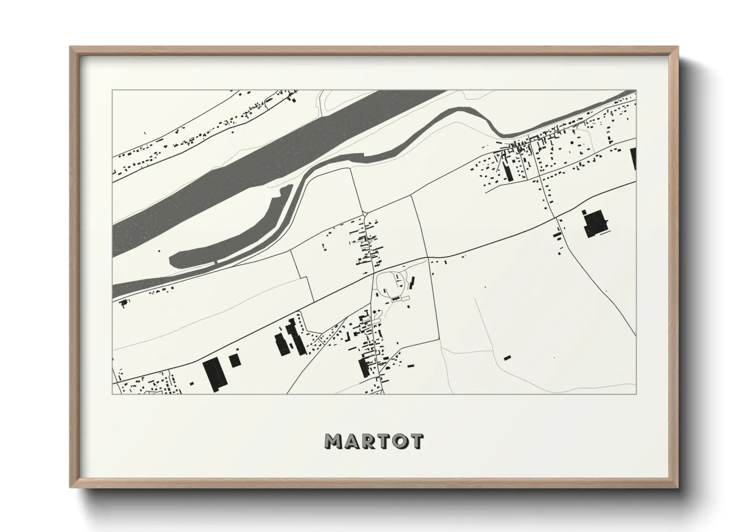 Une affiche de carte sur Martot