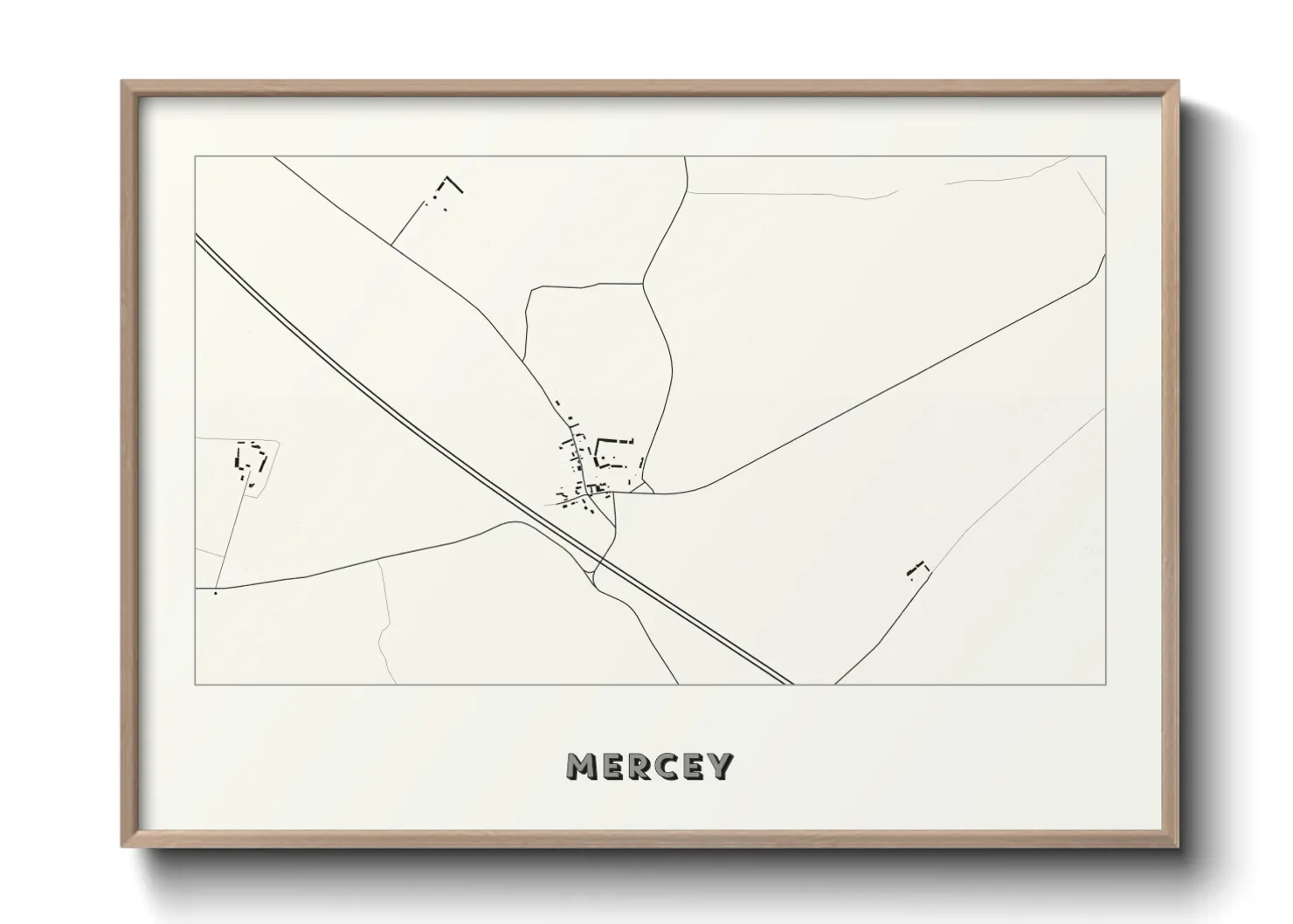Une affiche de carte sur Mercey