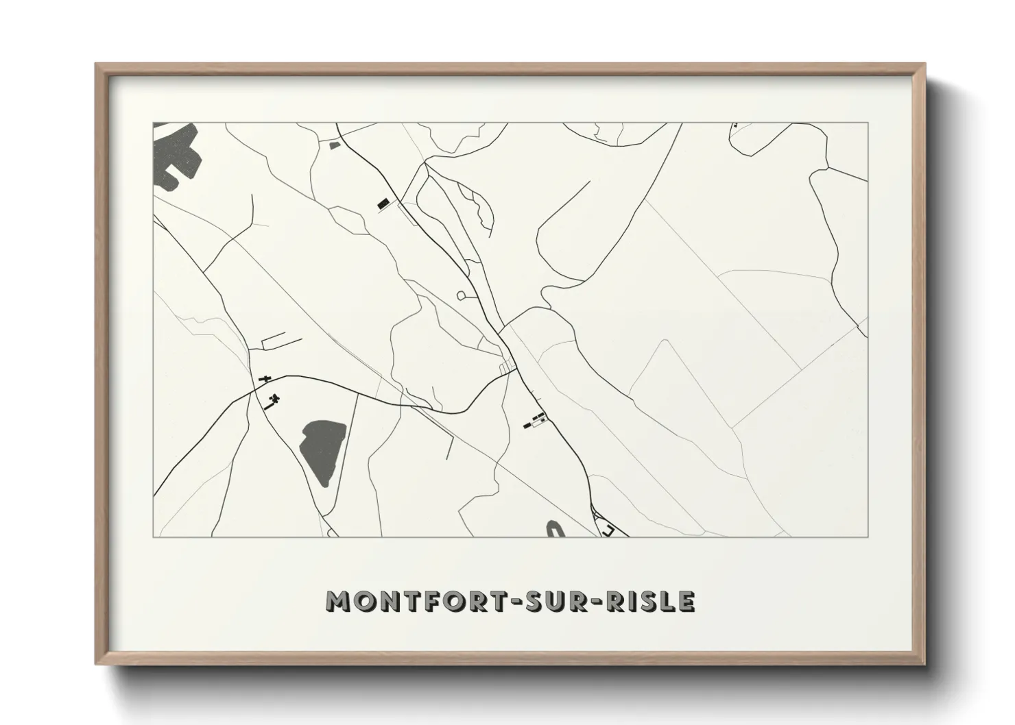 Une affiche de carte sur Montfort-sur-Risle