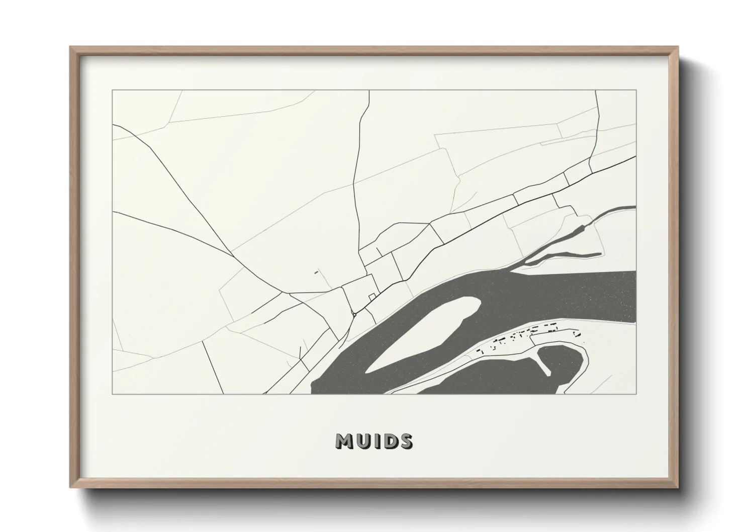 Une affiche de carte sur Muids