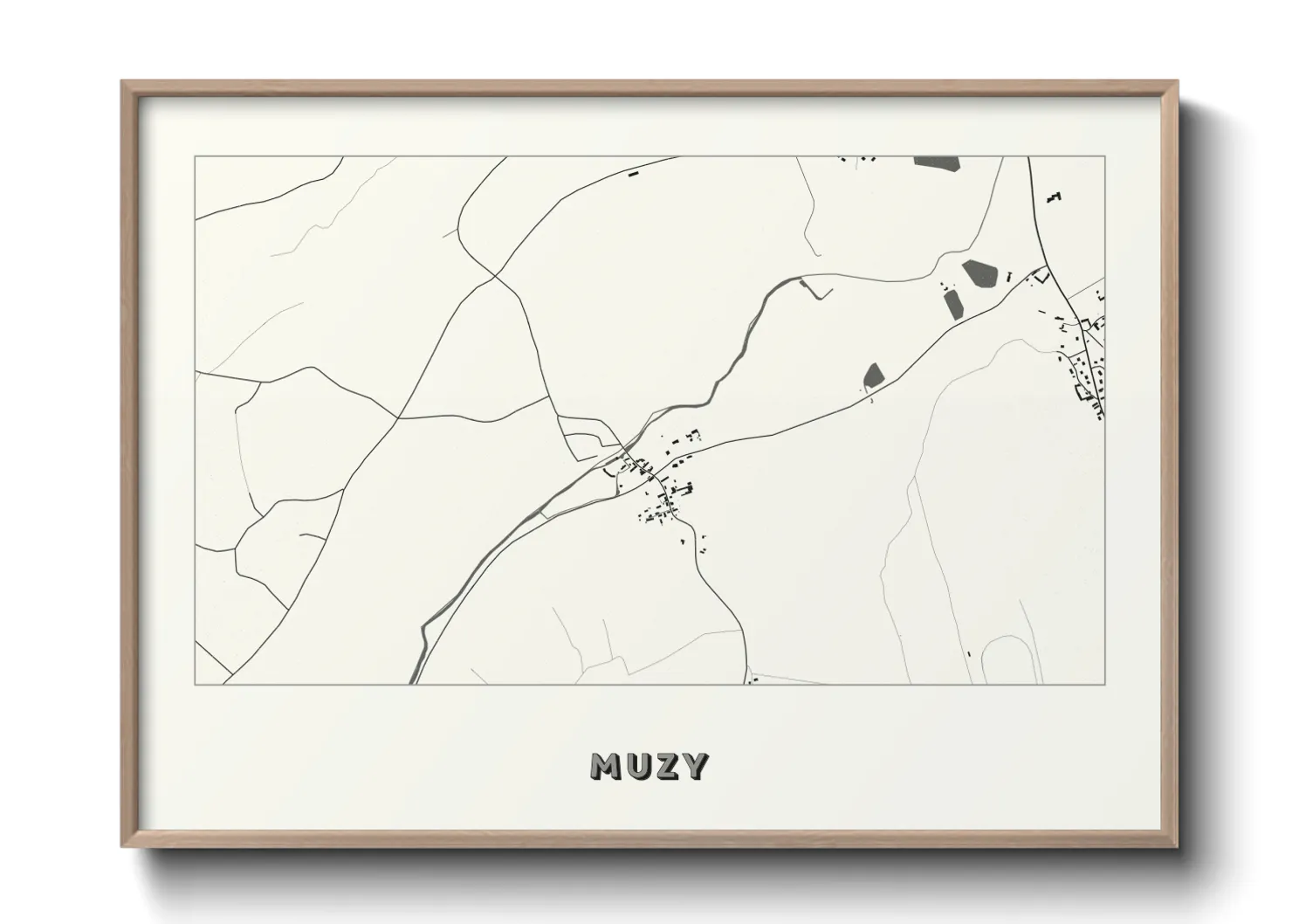 Une affiche de carte sur Muzy