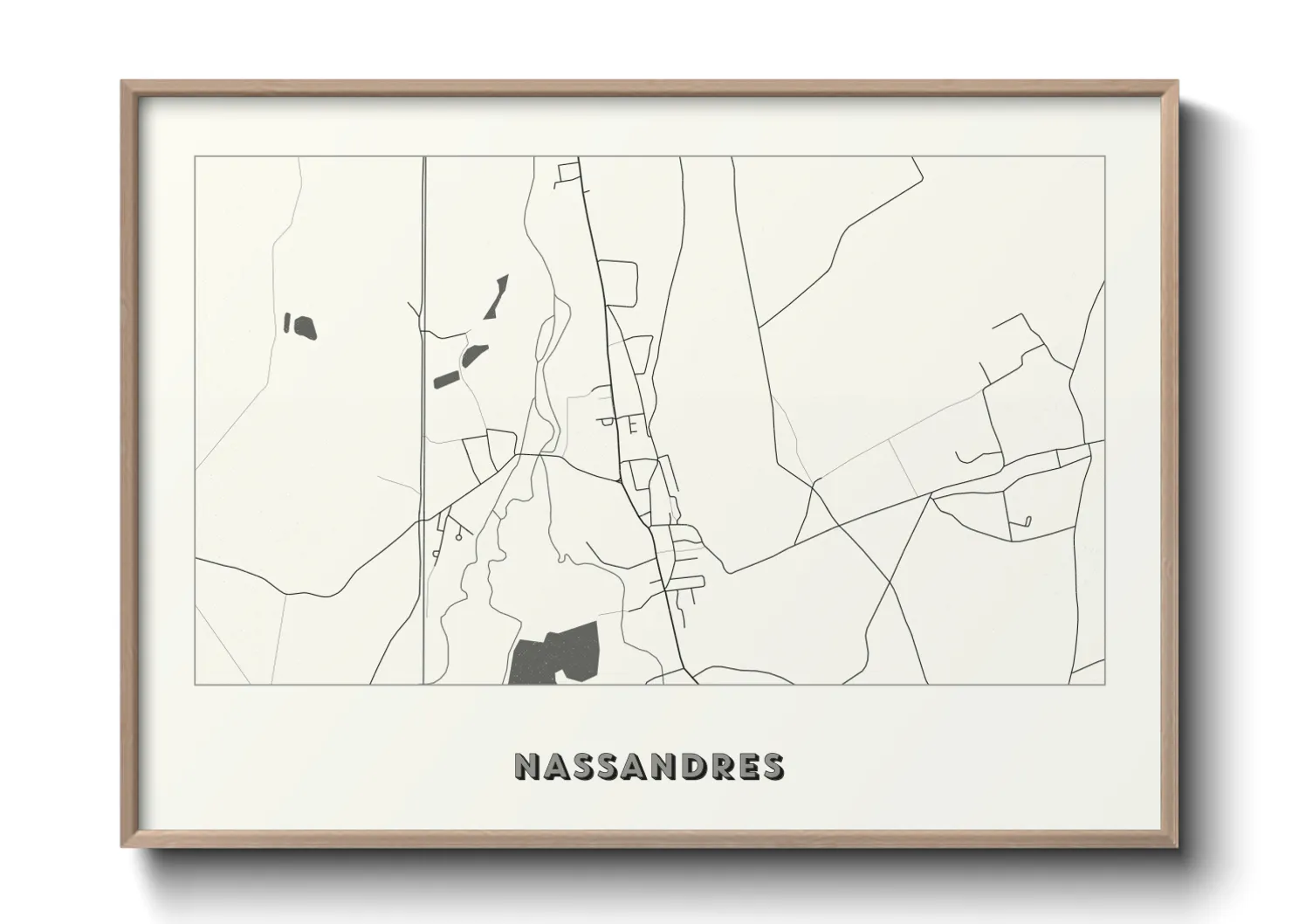 Une affiche de carte sur Nassandres