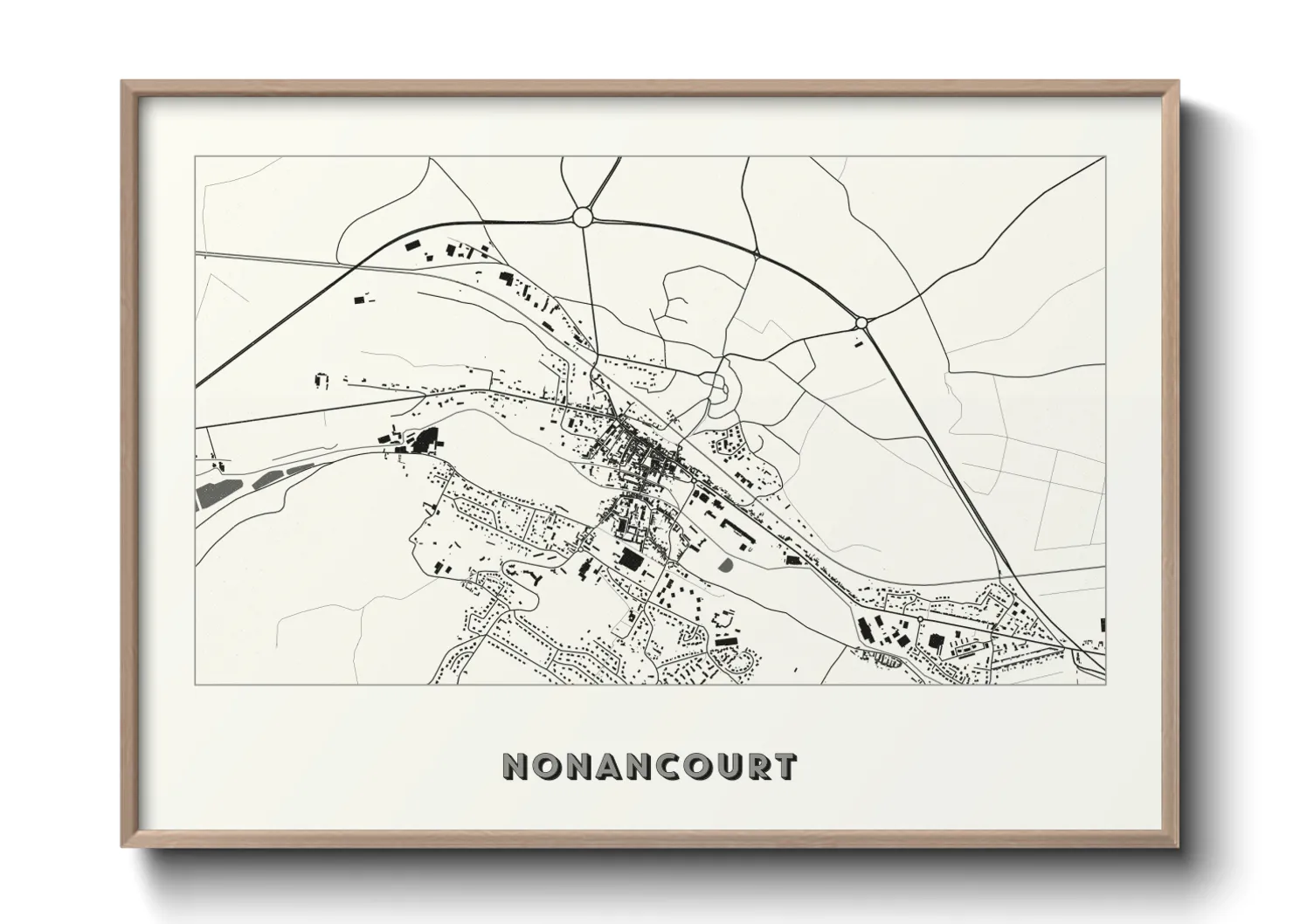 Une affiche de carte sur Nonancourt