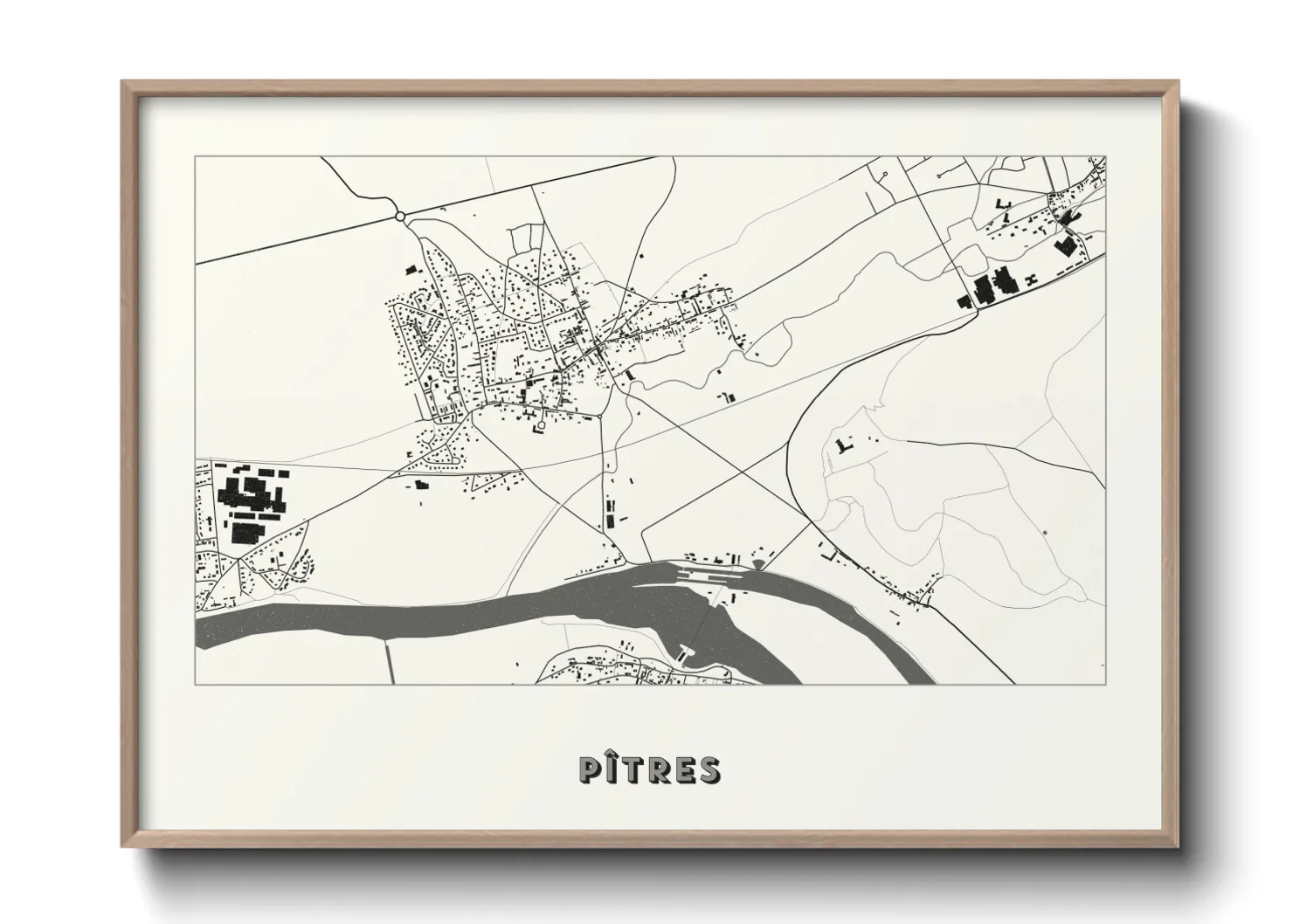 Une affiche de carte sur Pîtres