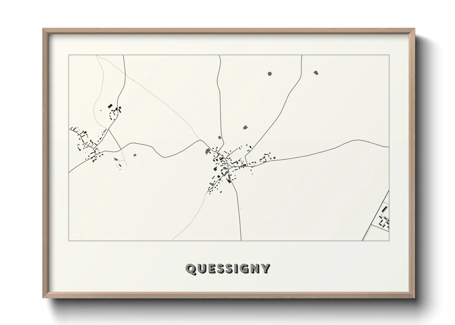 Une affiche de carte sur Quessigny