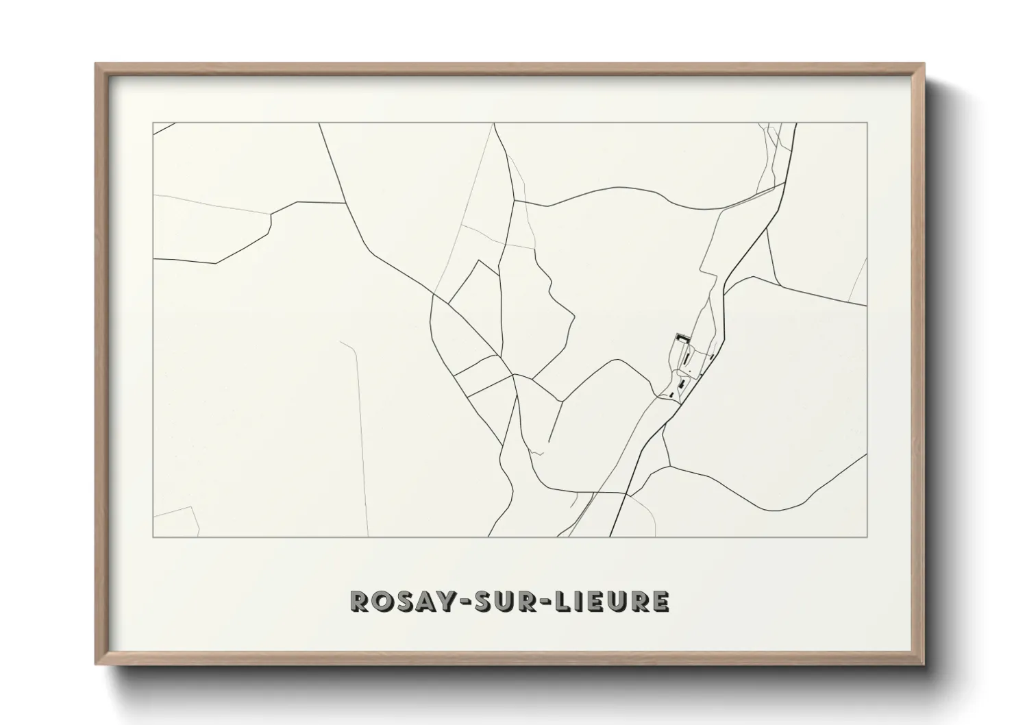 Une affiche de carte sur Rosay-sur-Lieure