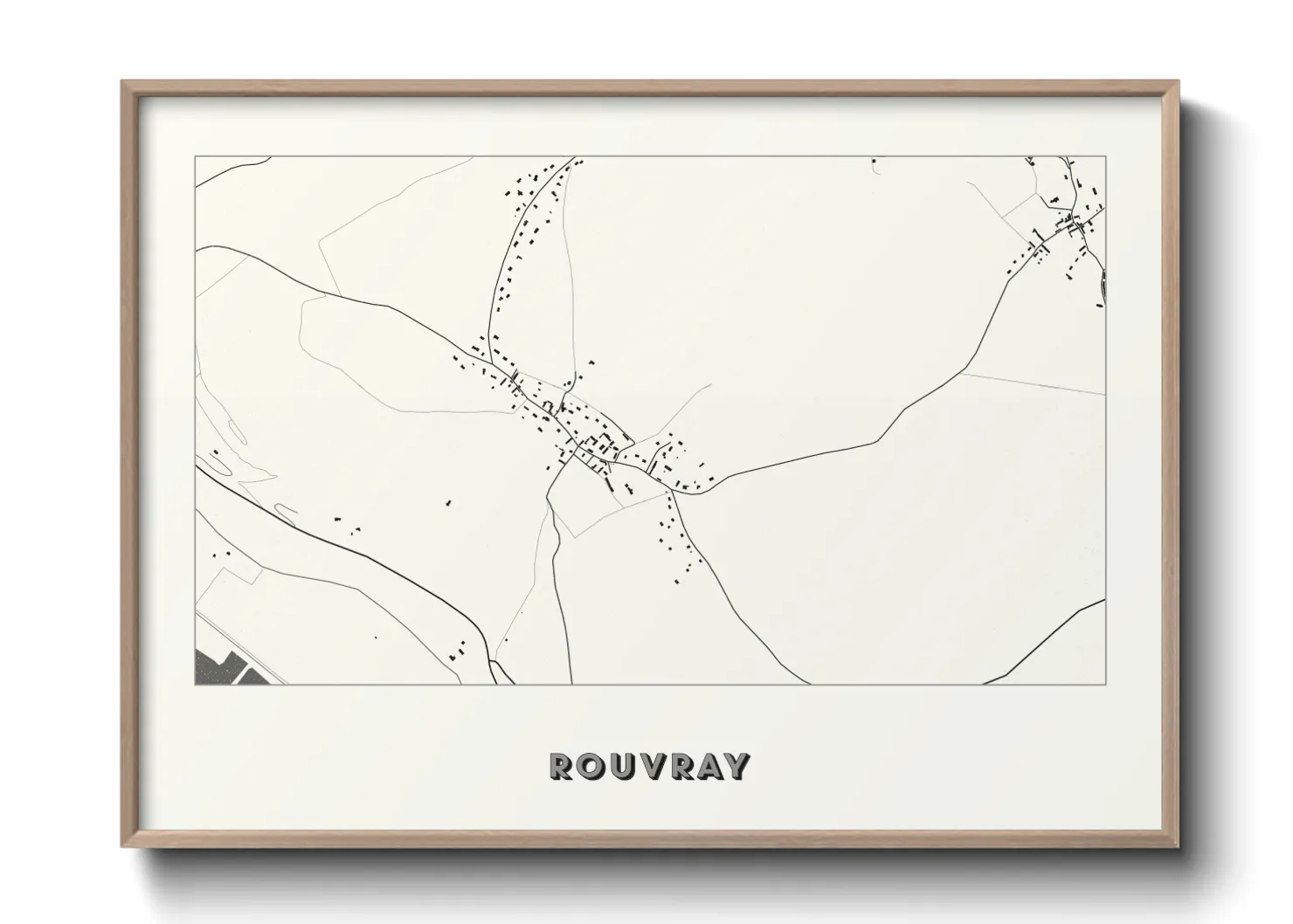 Une affiche de carte sur Rouvray