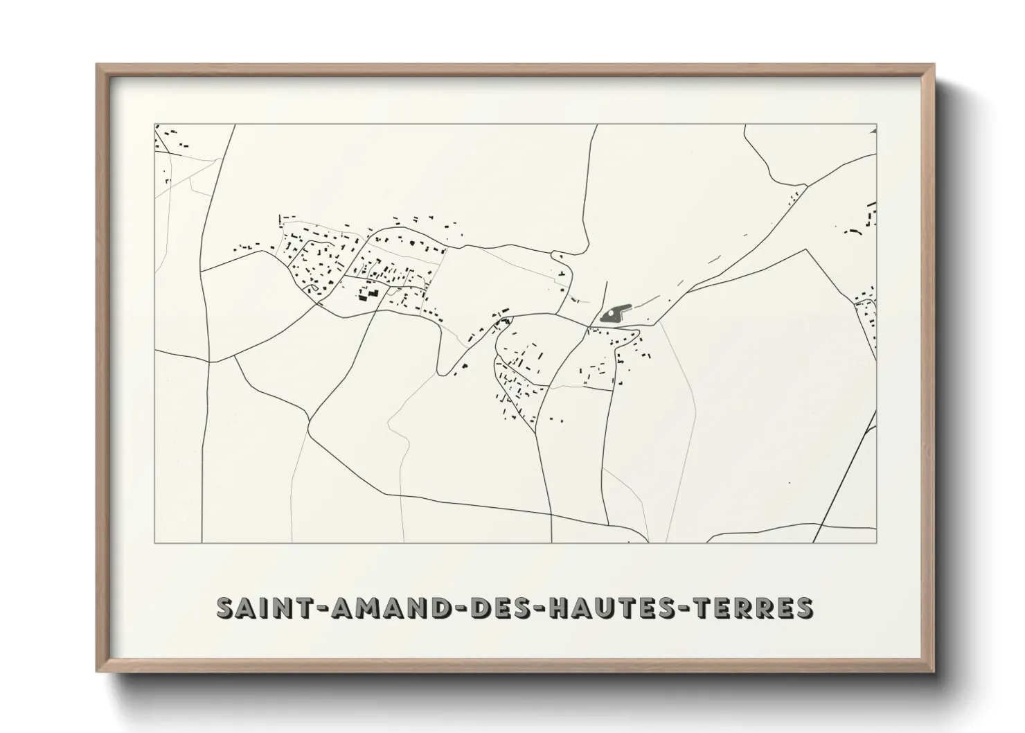Une affiche de carte sur Saint-Amand-des-Hautes-Terres
